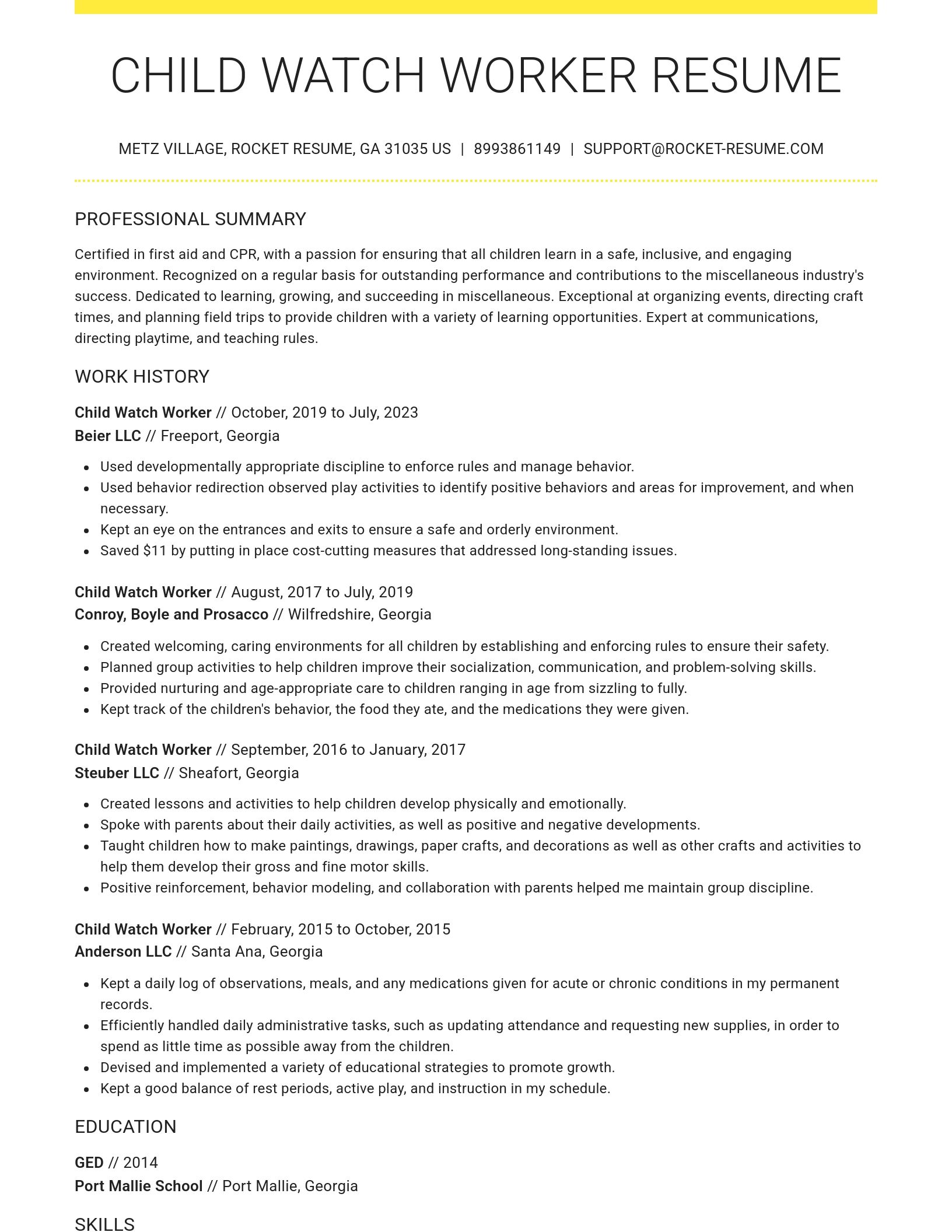 Grand resume template