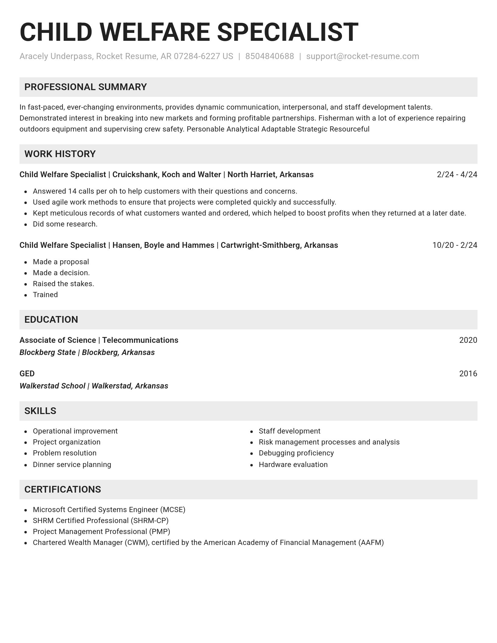 Genius resume template