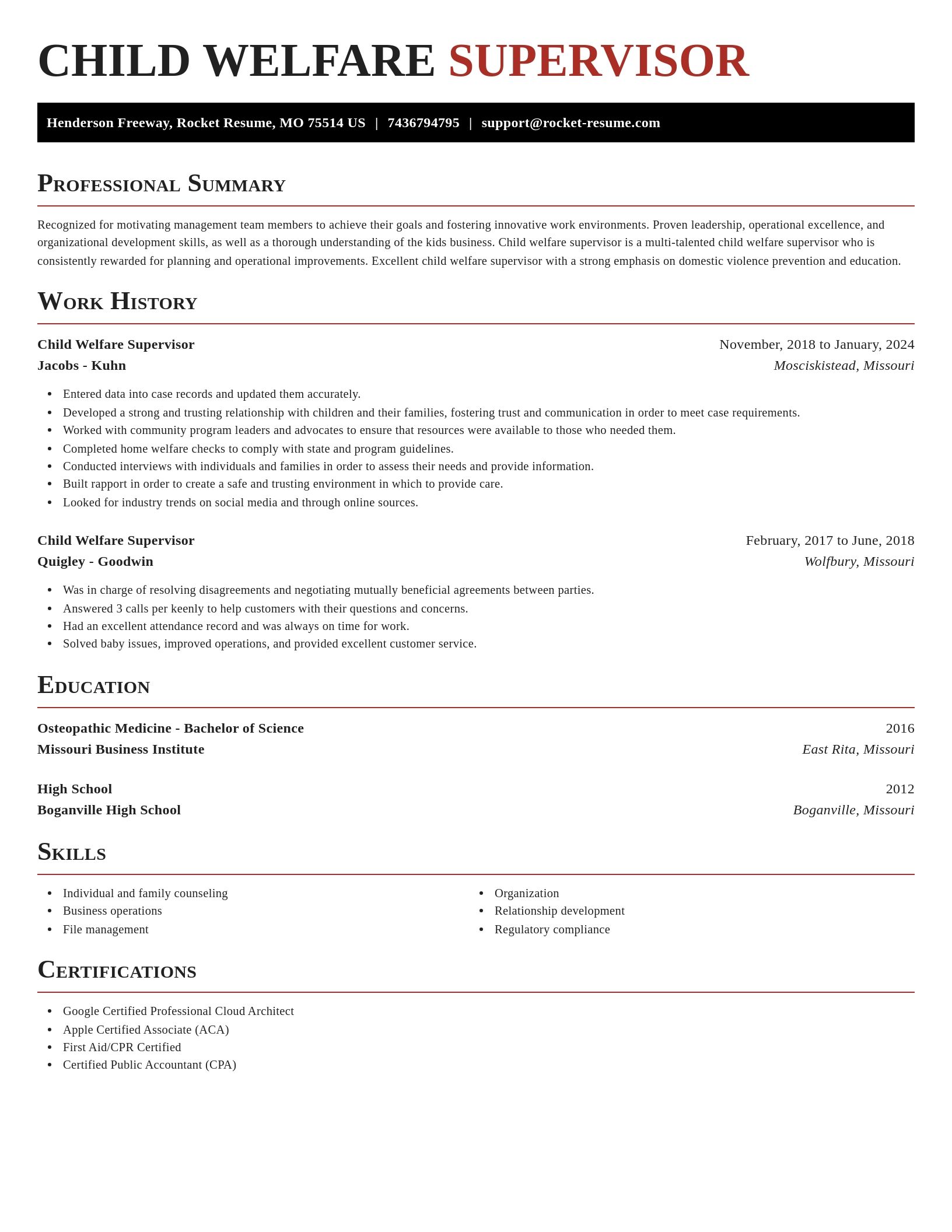 Exquisite resume template