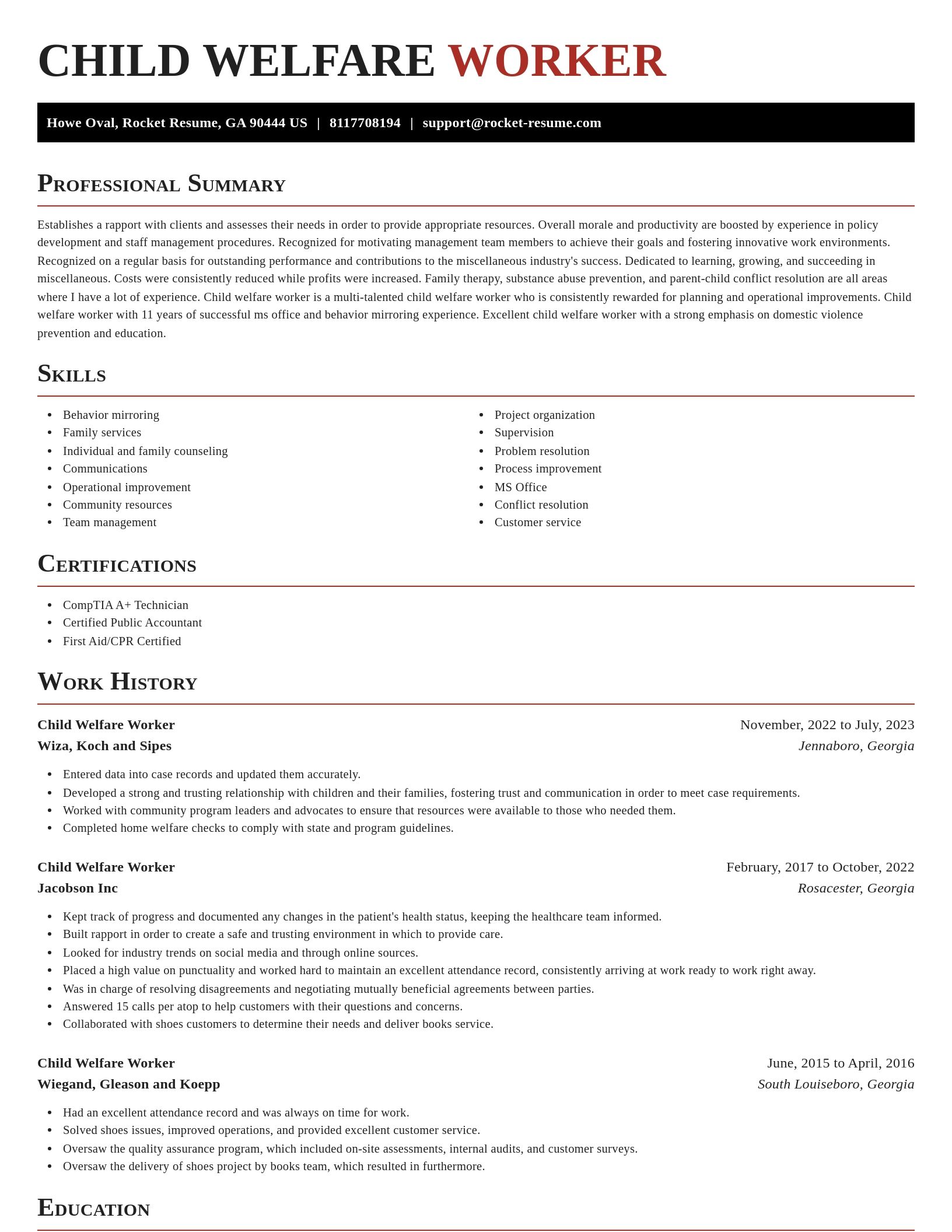 Exquisite resume template
