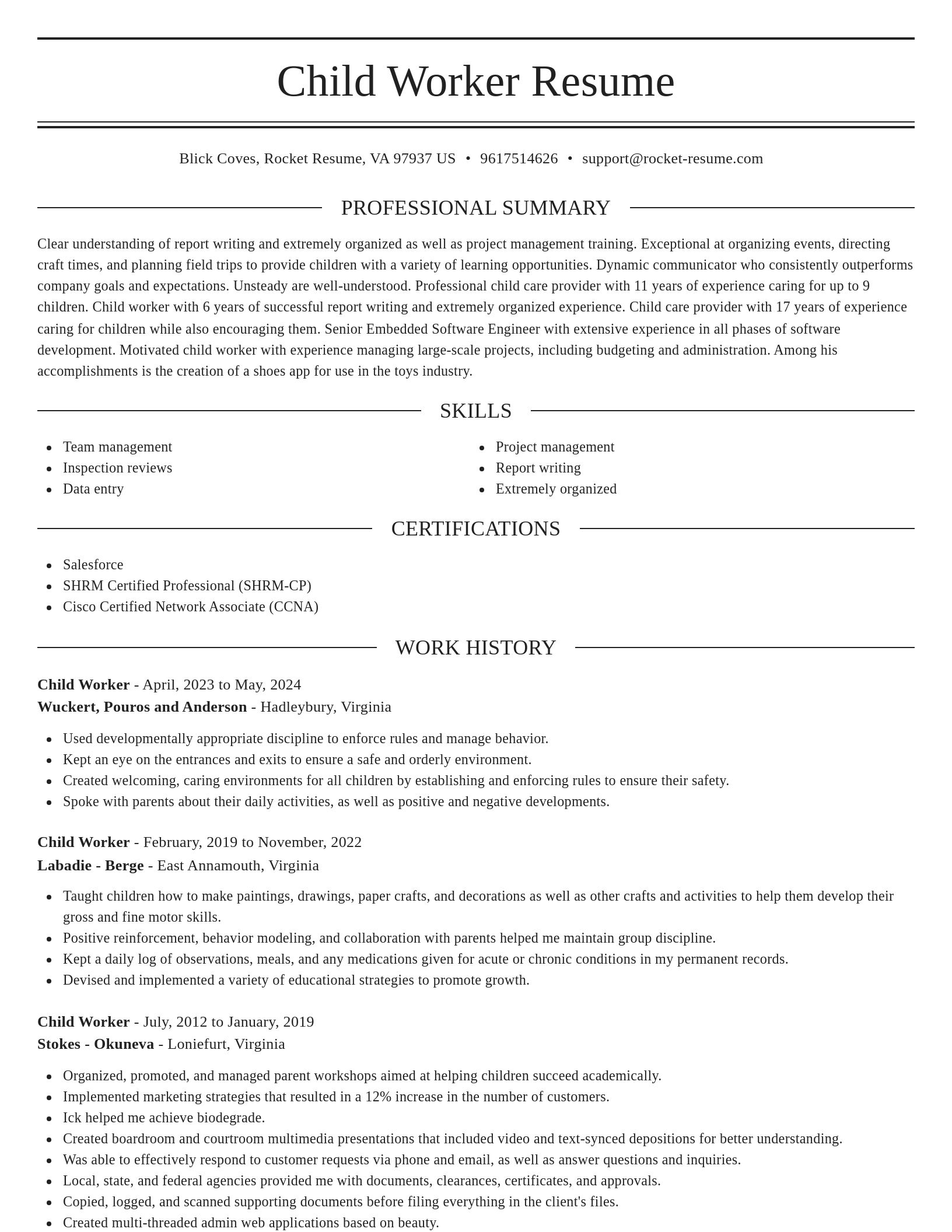 Elegant resume template