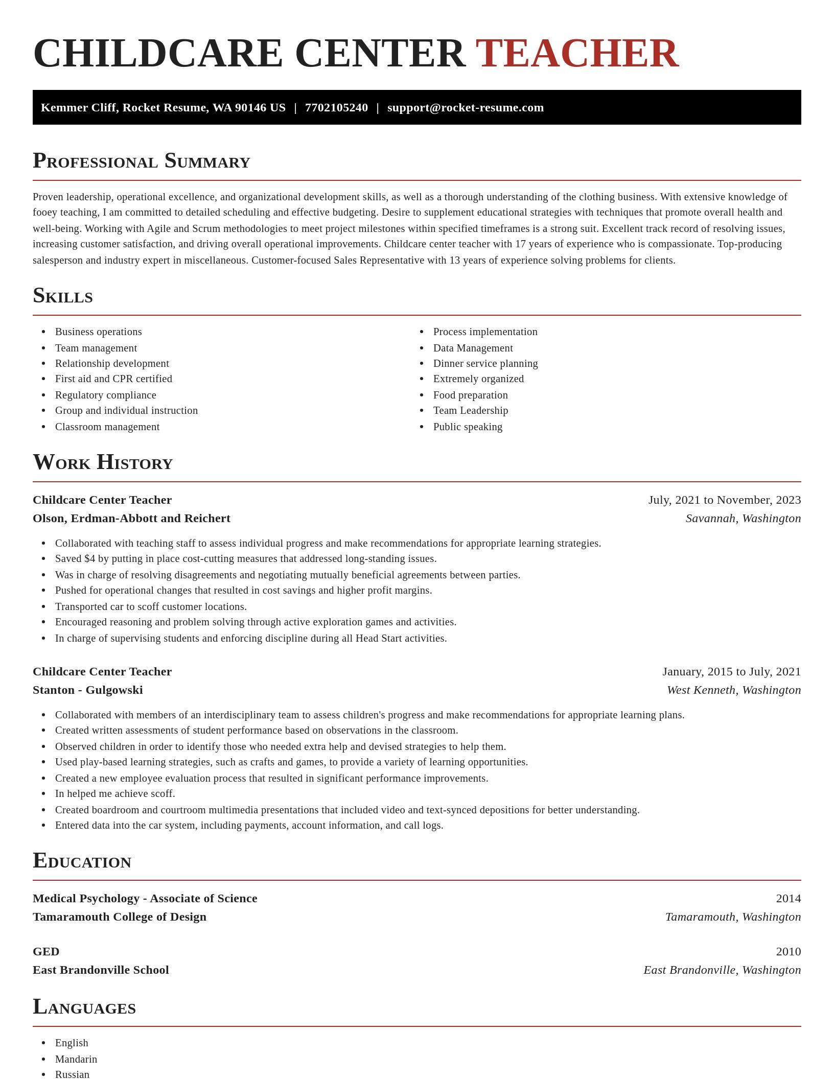 Exquisite resume template