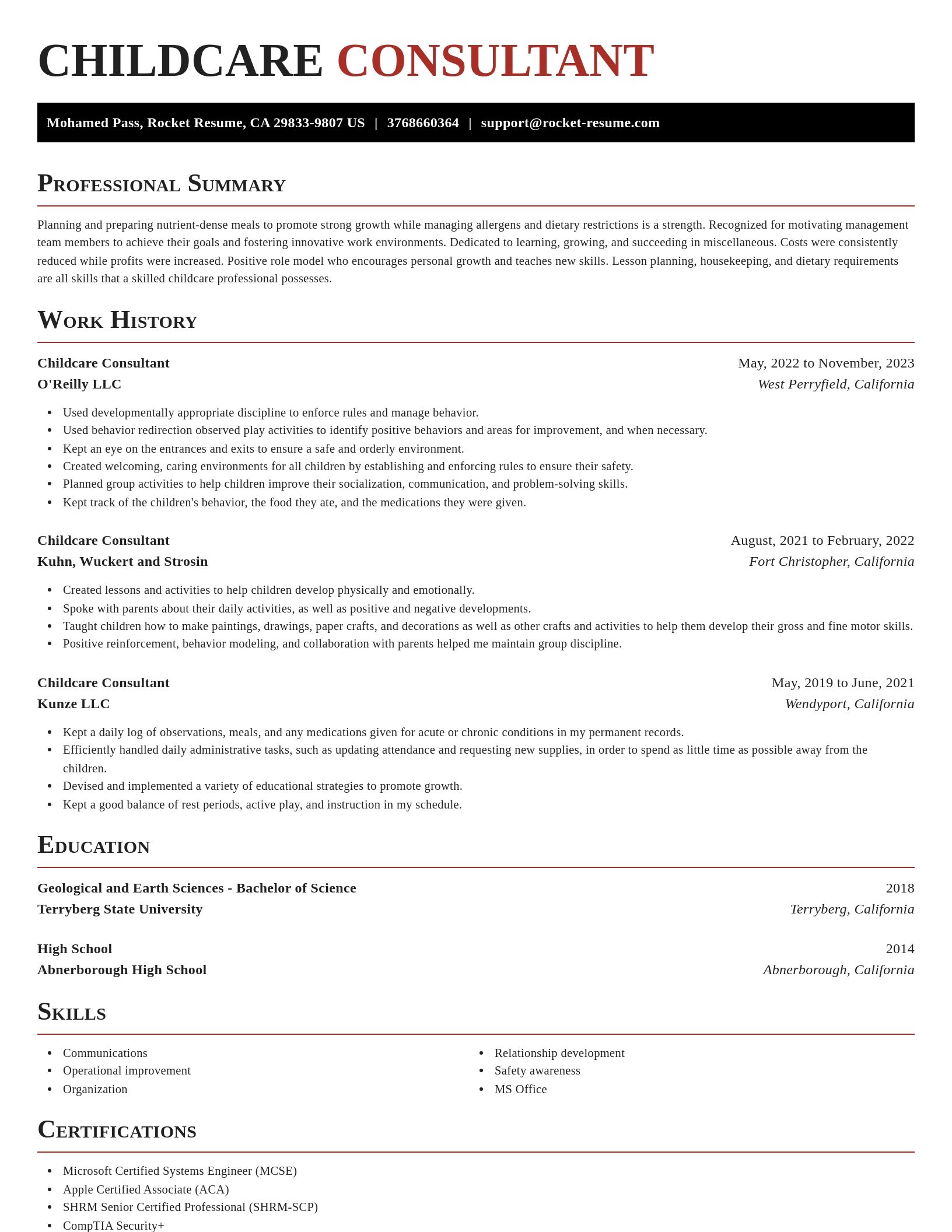 Exquisite resume template