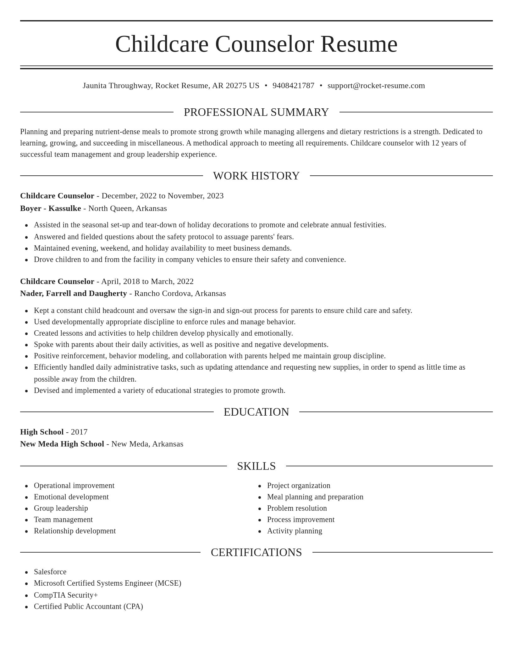 Elegant resume template