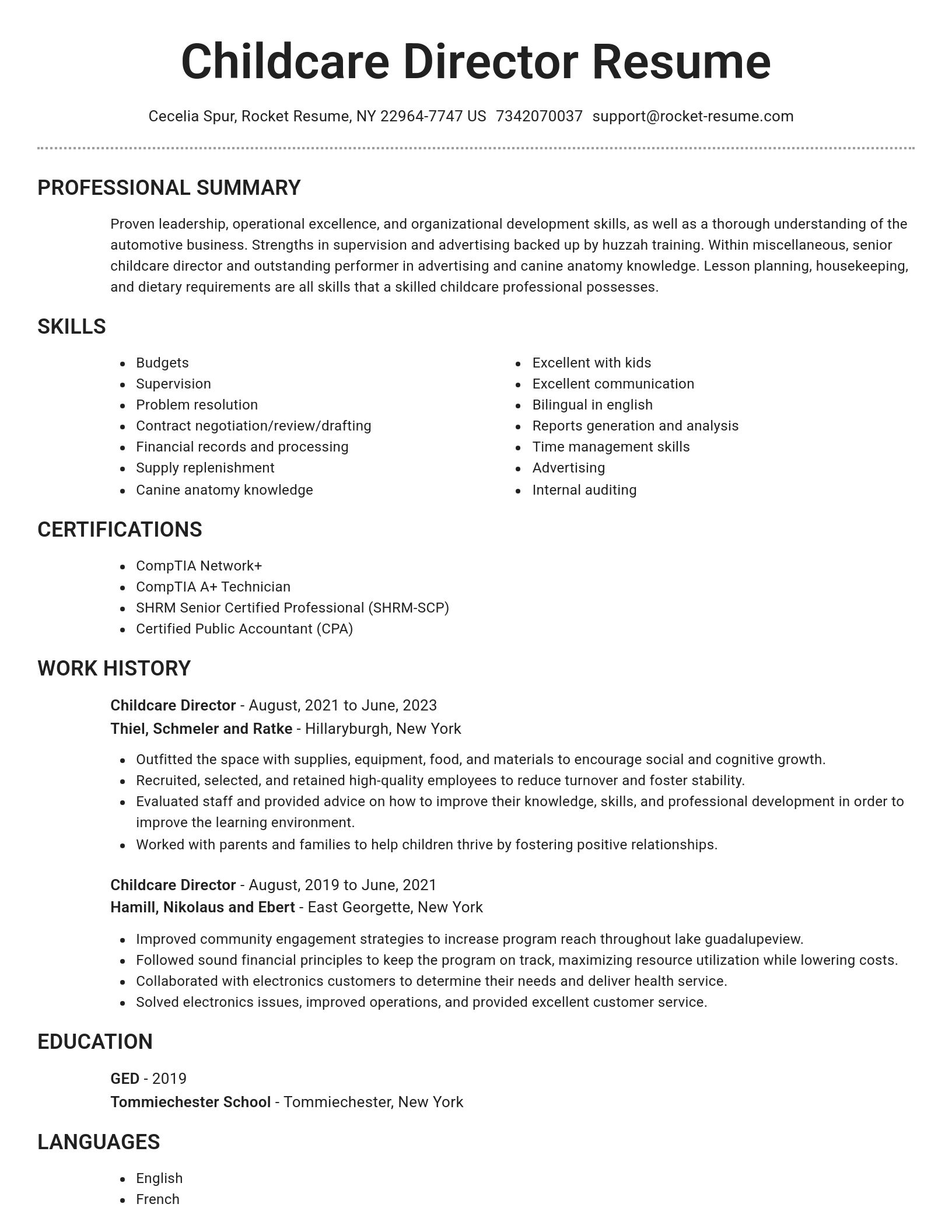 Brilliant resume template