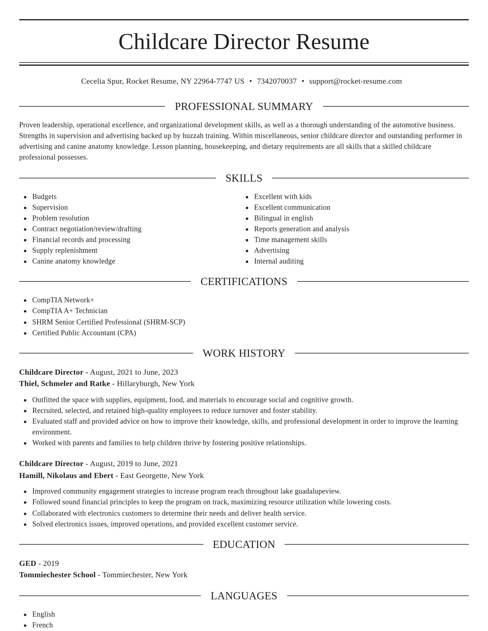 Elegant resume template
