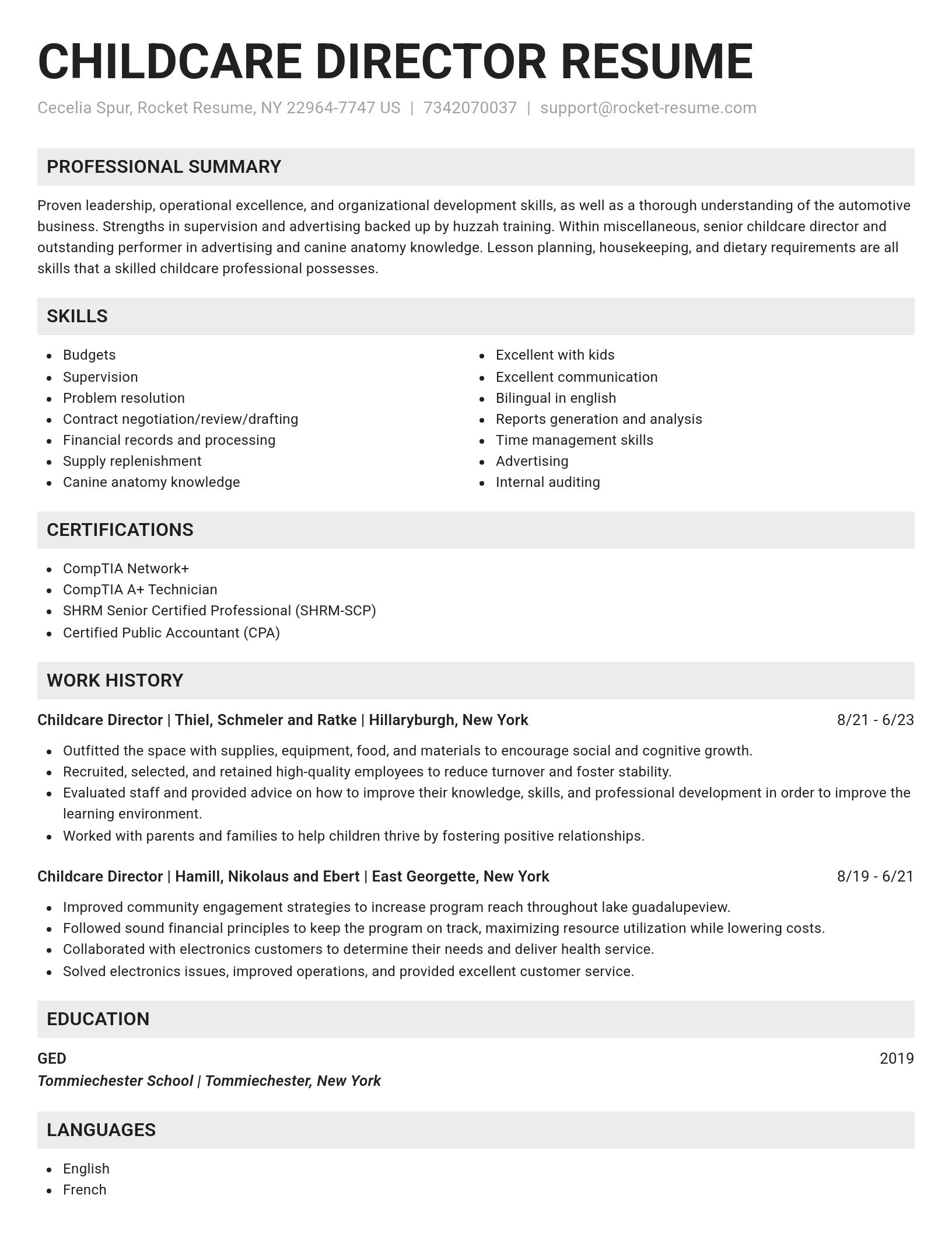 Genius resume template