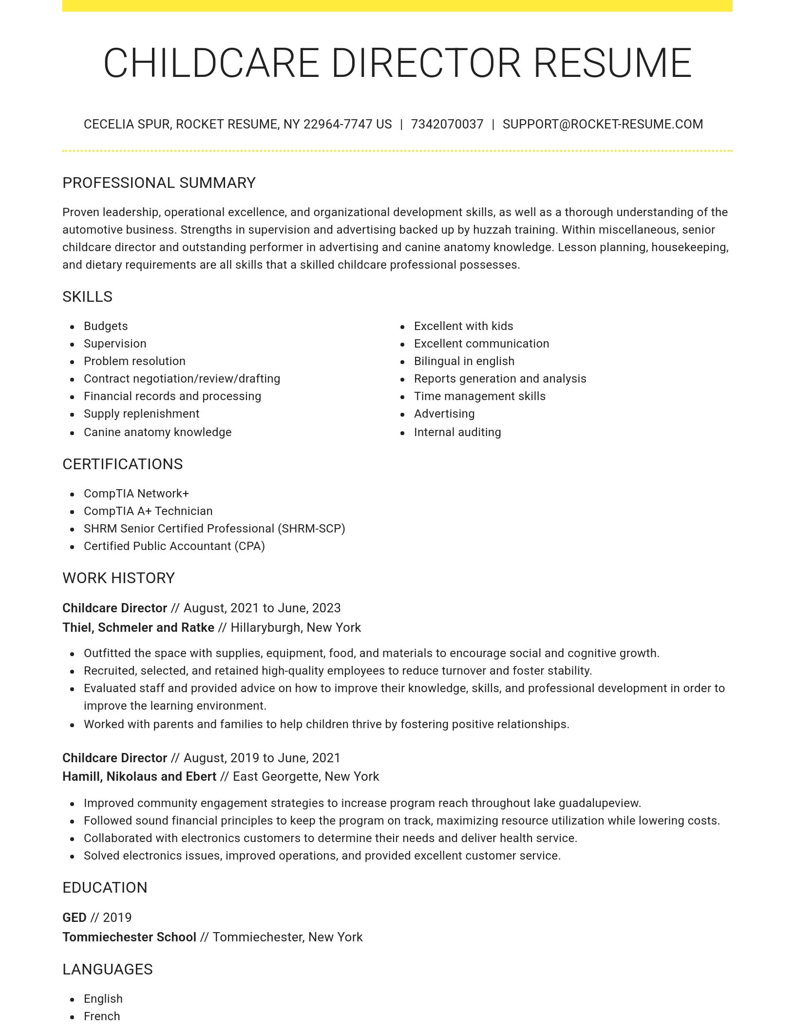 Grand resume template
