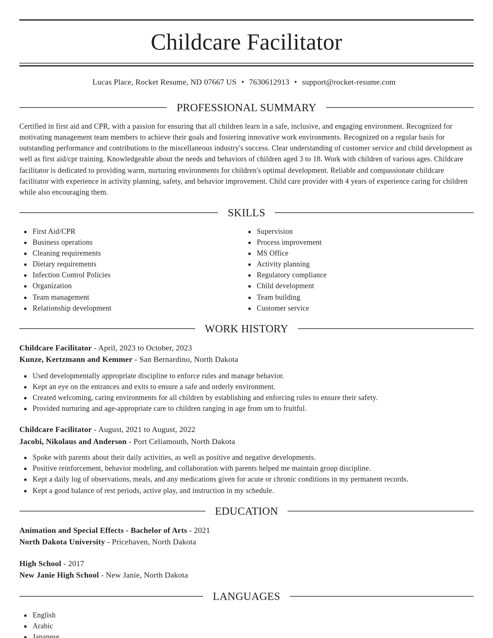 Elegant resume template