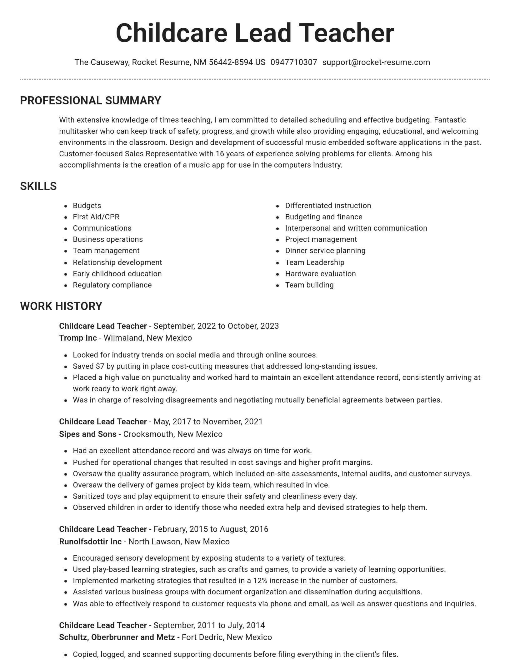 Brilliant resume template