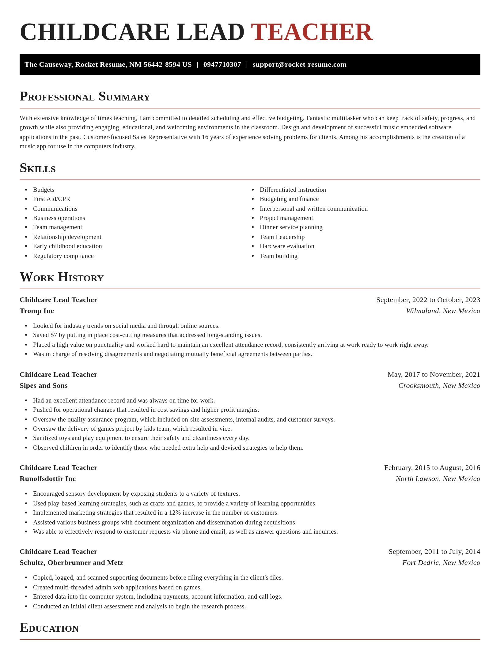Exquisite resume template