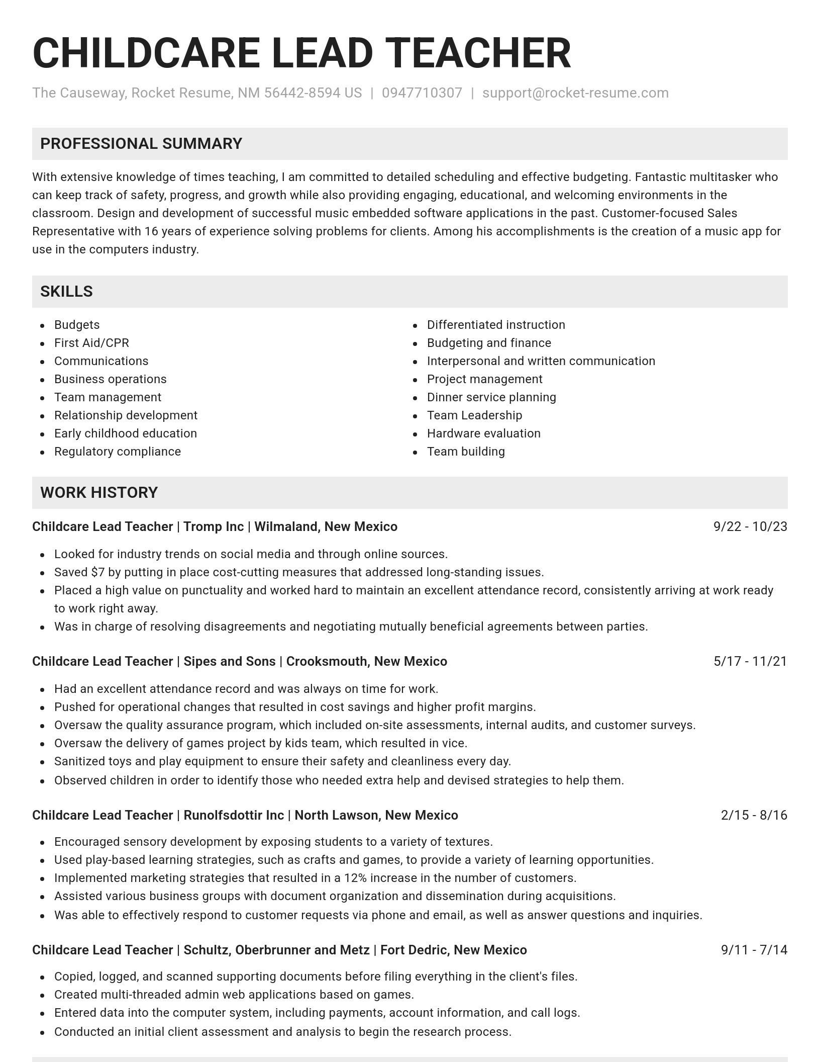 Genius resume template