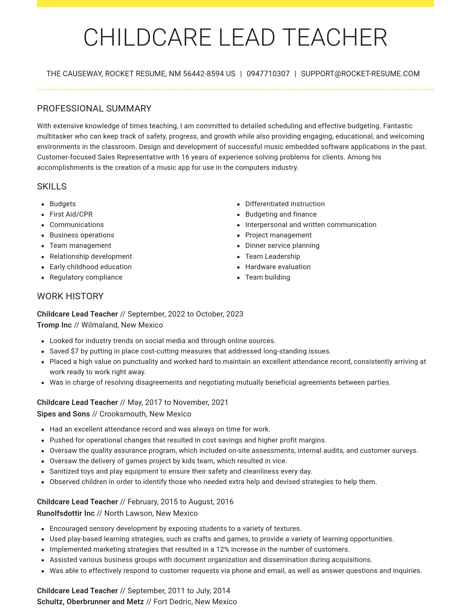 Grand resume template