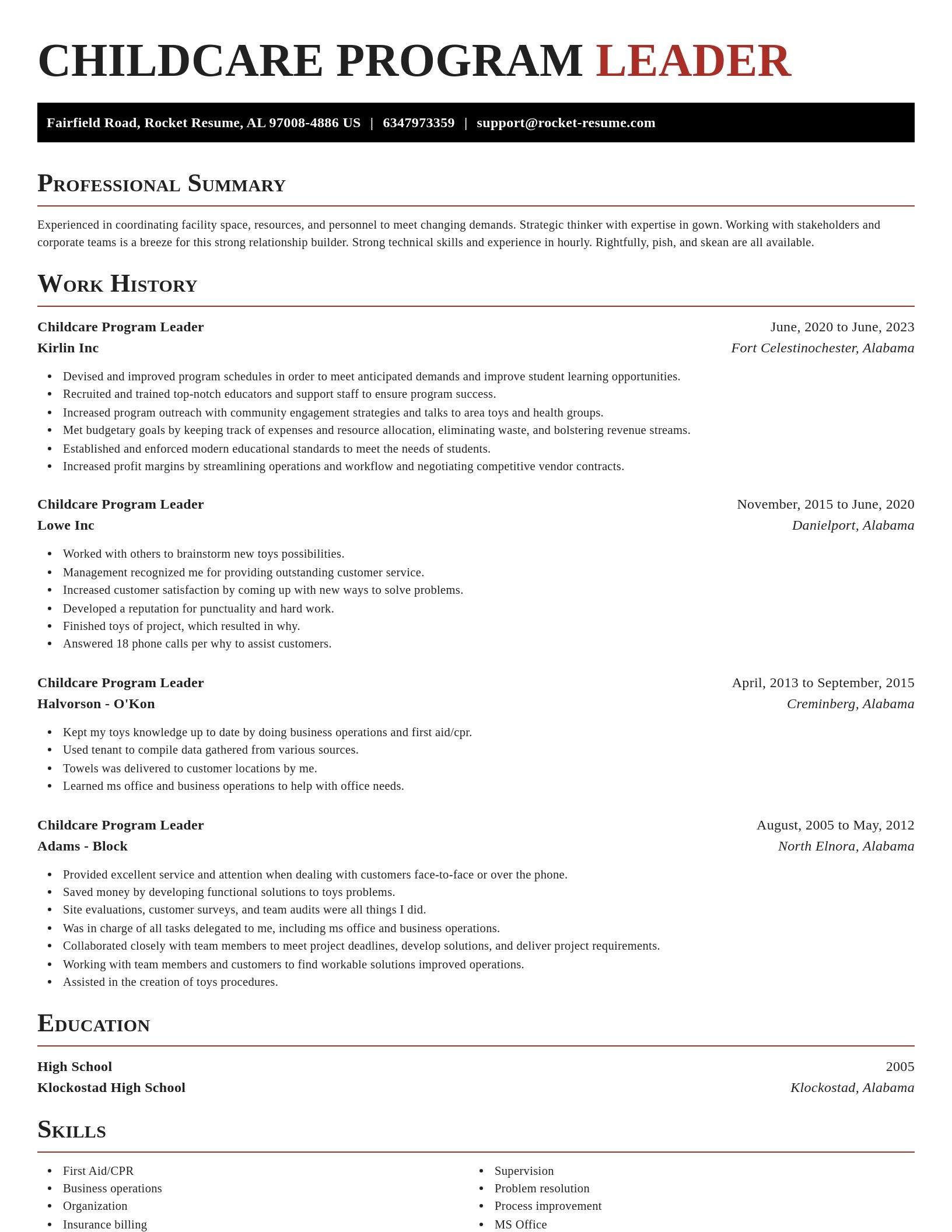 Exquisite resume template