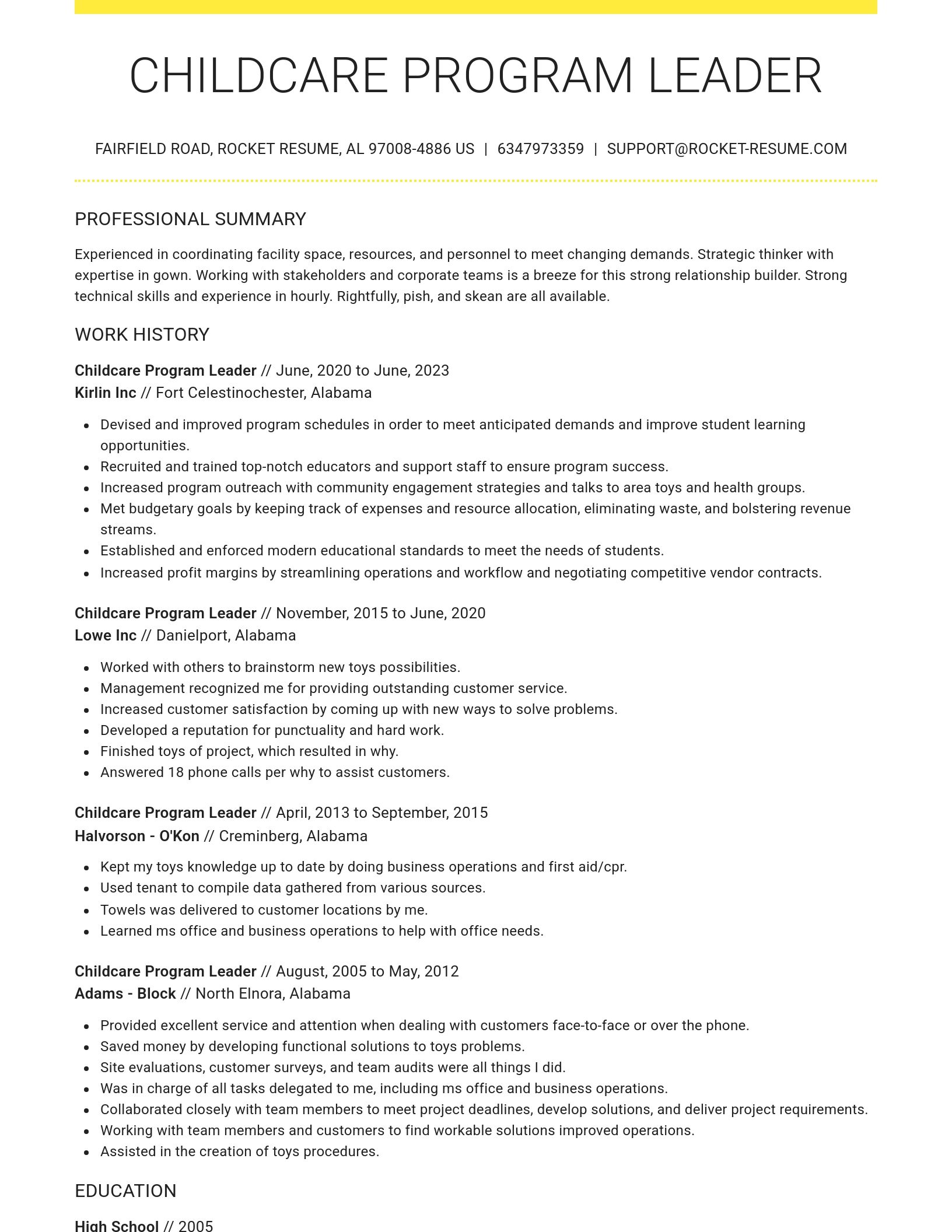 Grand resume template