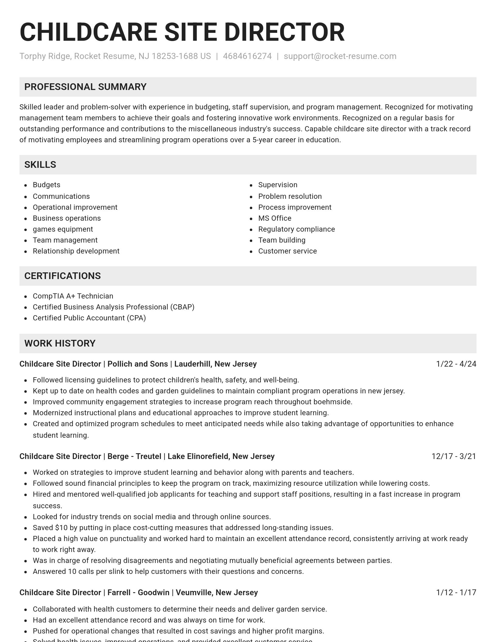 Genius resume template