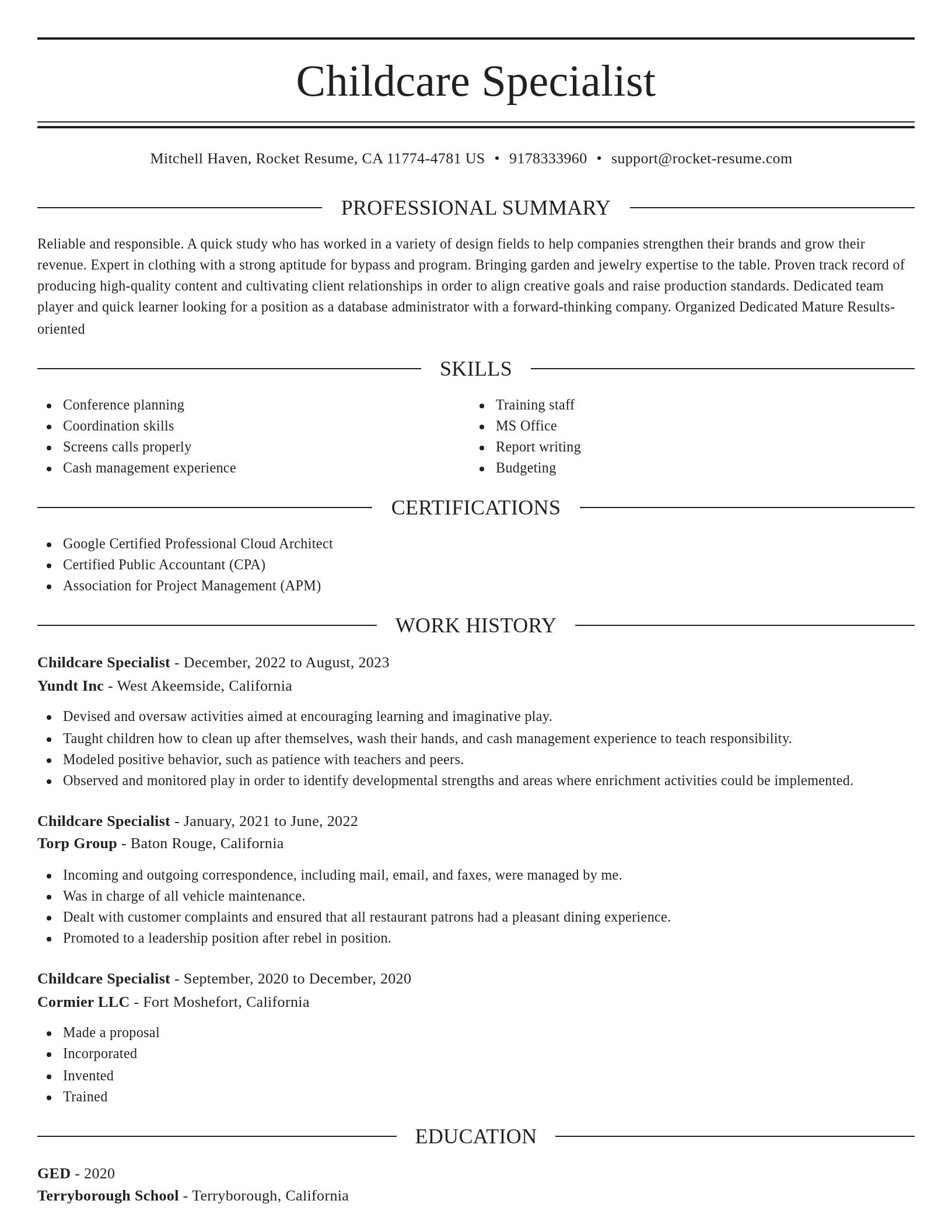 Elegant resume template