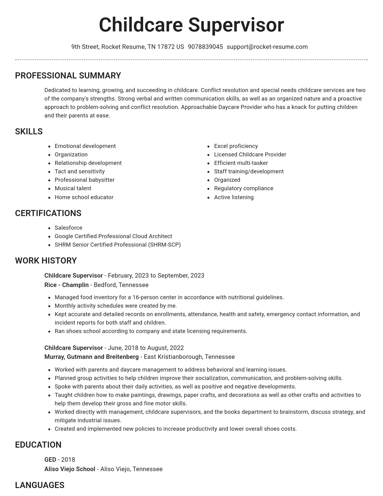 Brilliant resume template