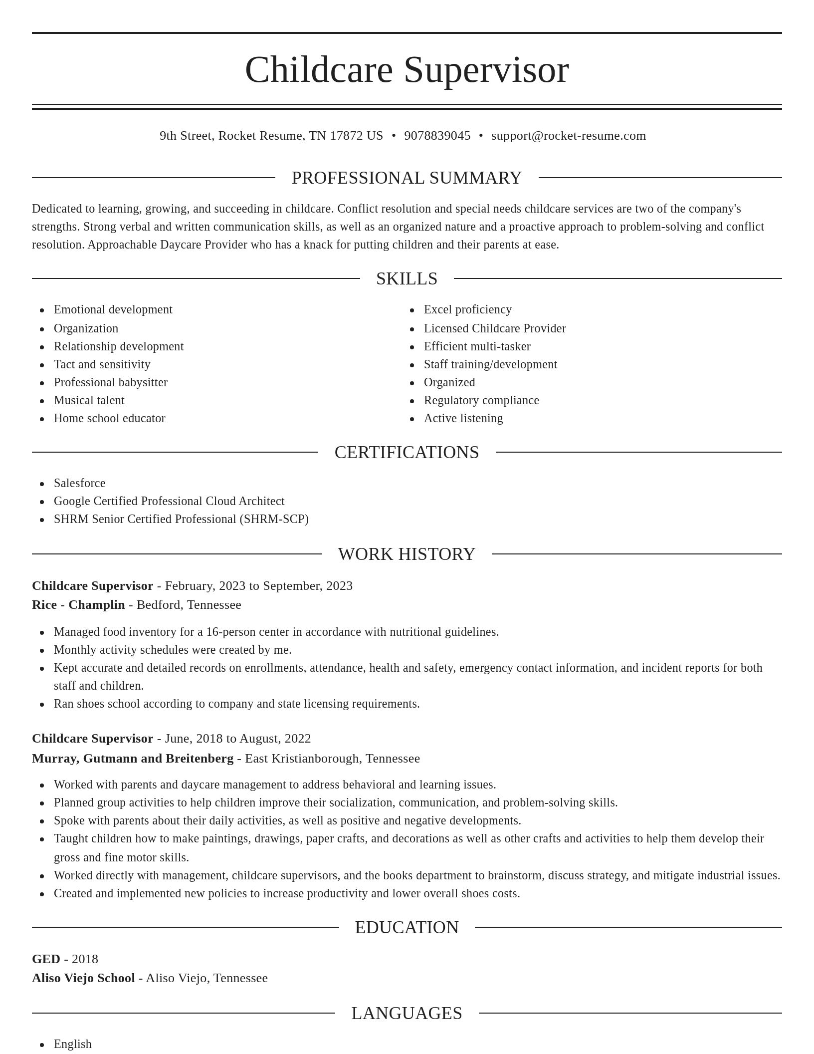 Elegant resume template
