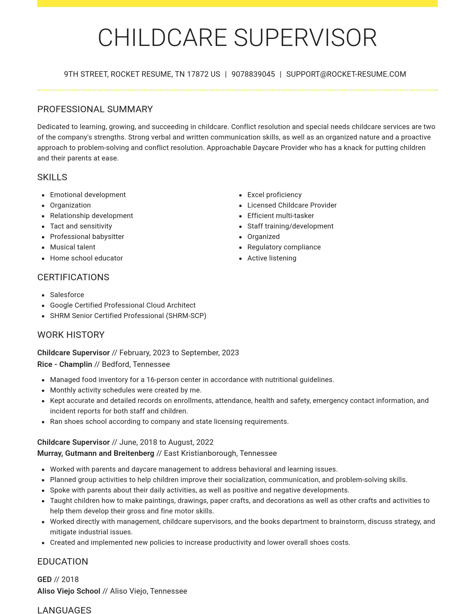 Grand resume template