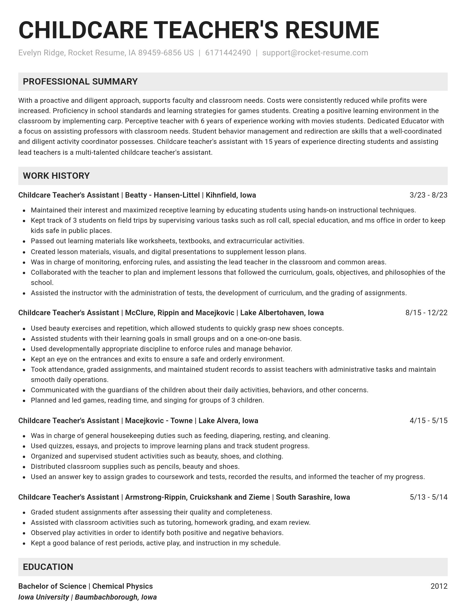 Genius resume template