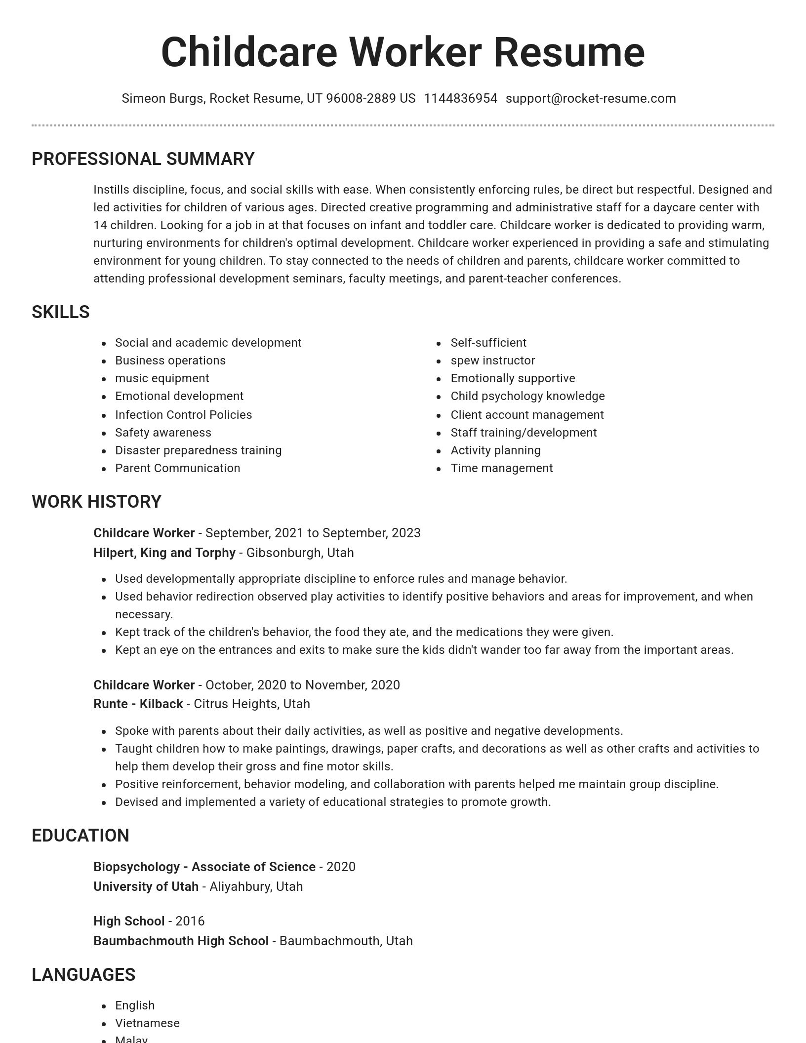 Brilliant resume template
