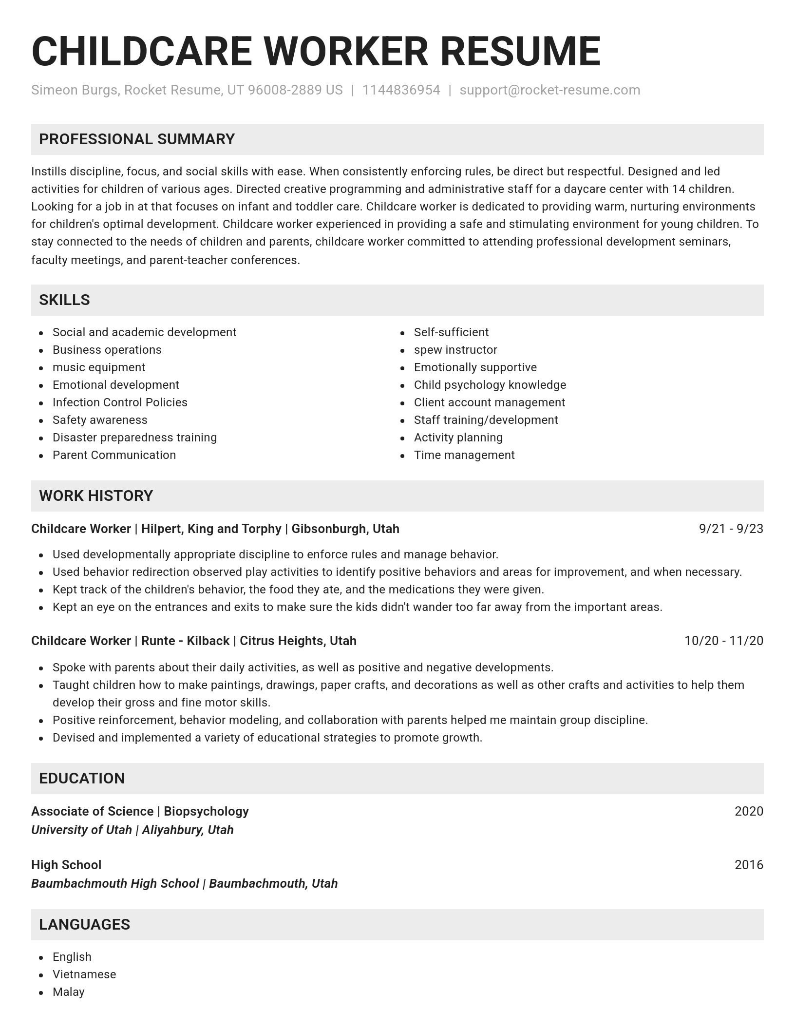 Genius resume template
