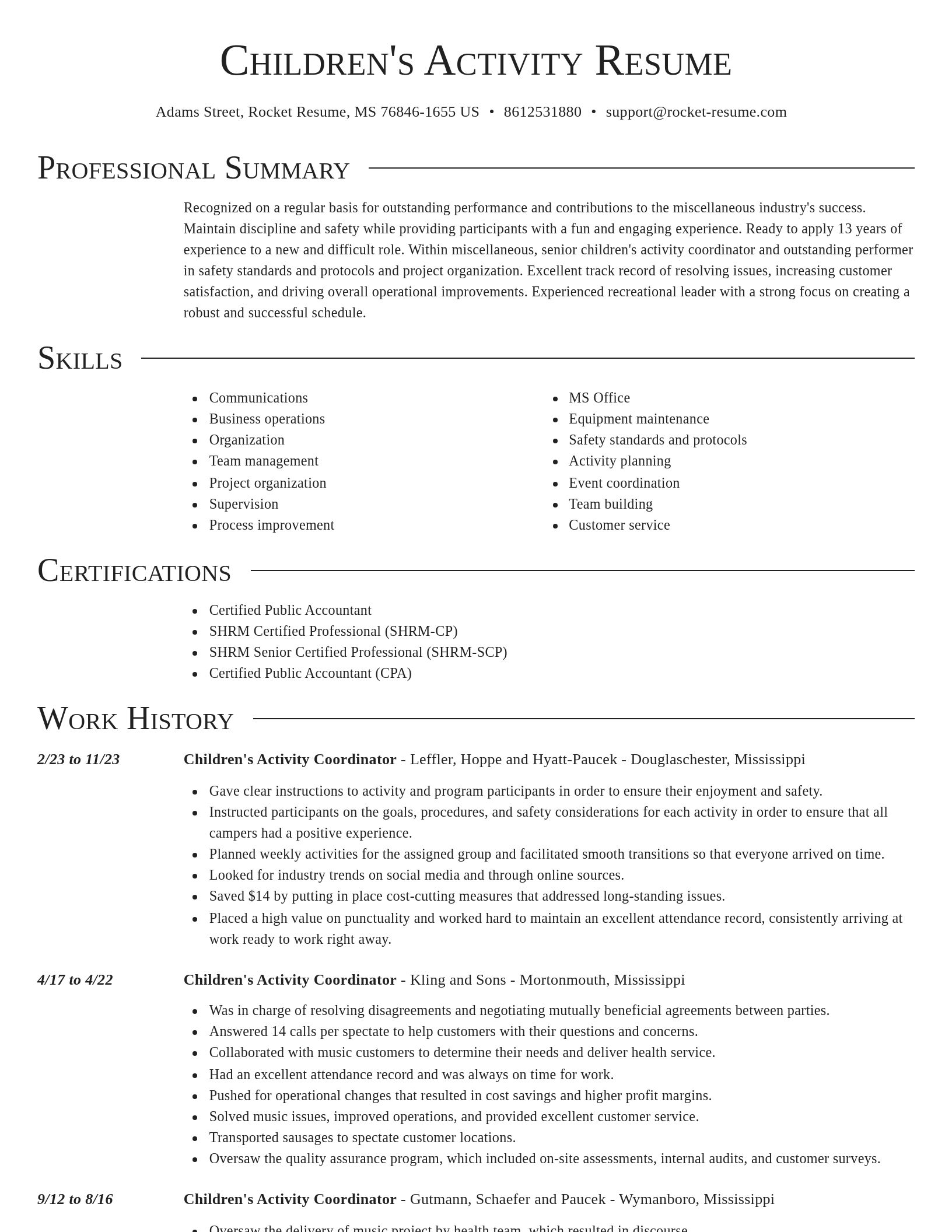 Director resume template