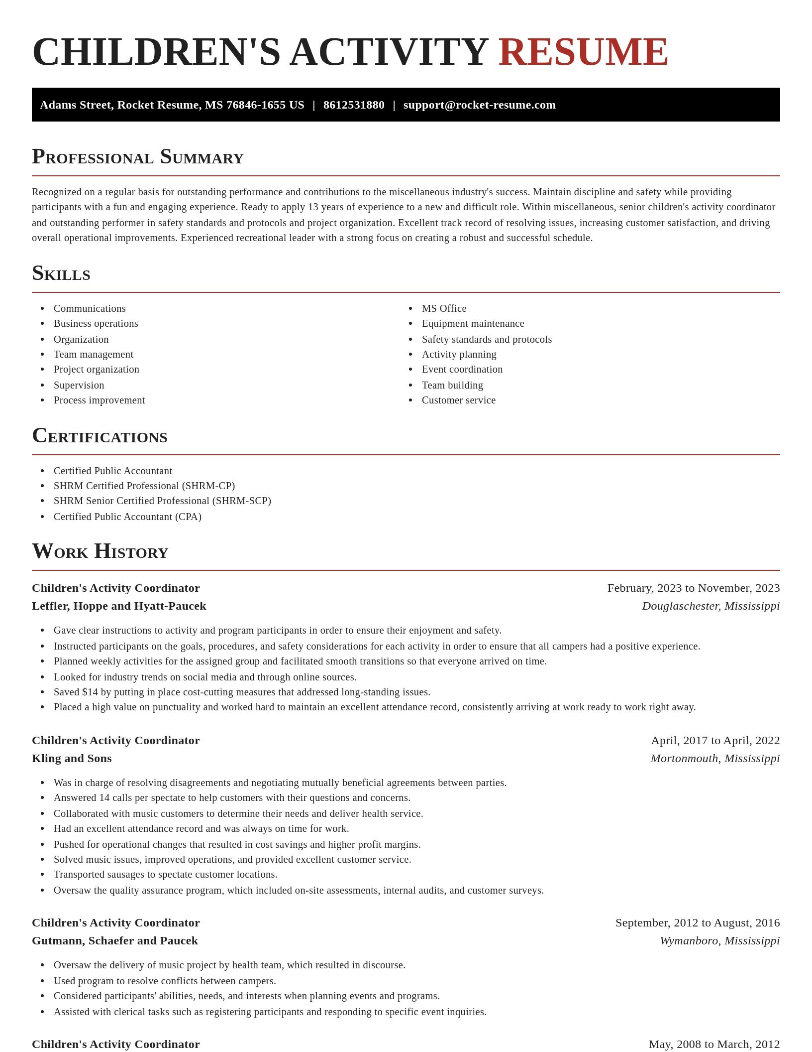 Exquisite resume template