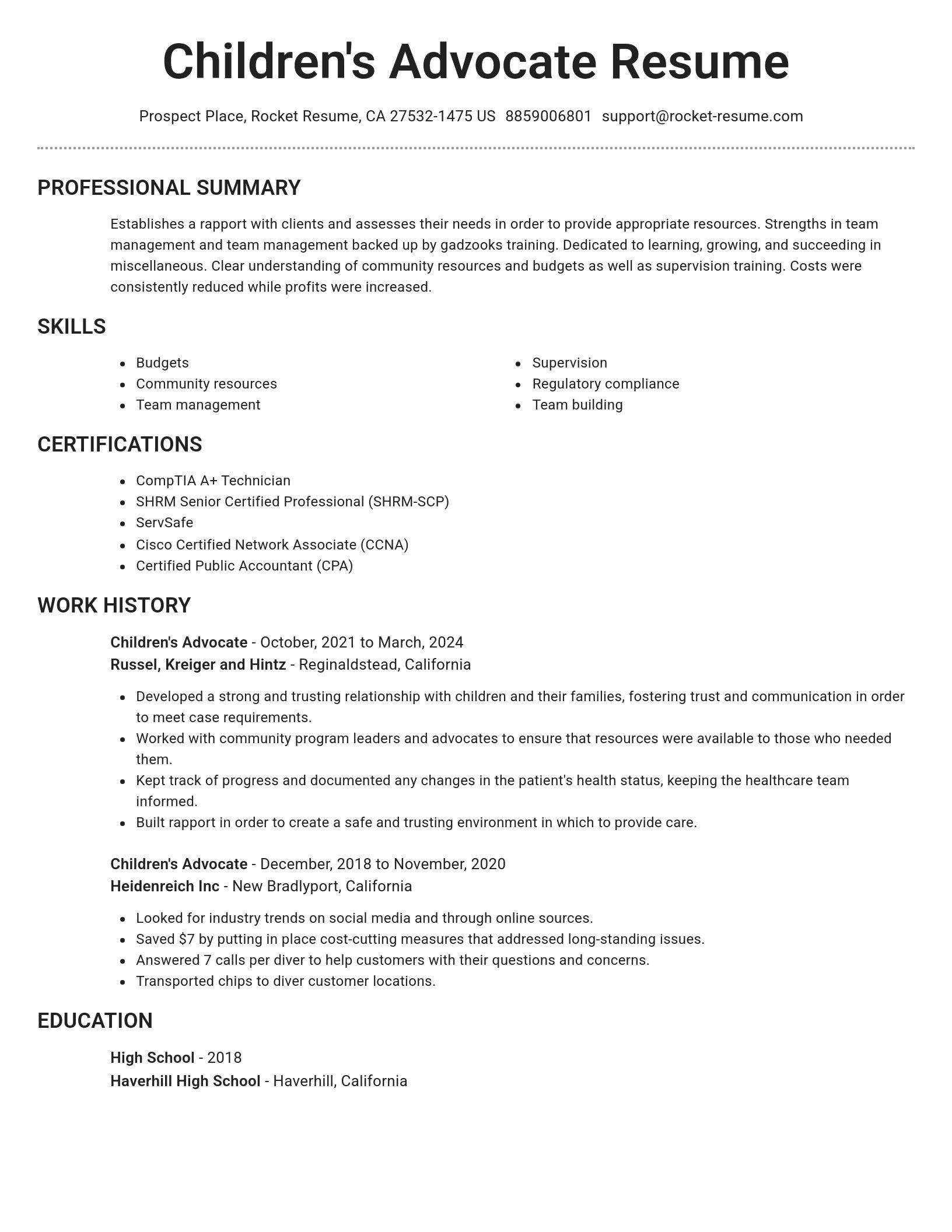 Brilliant resume template