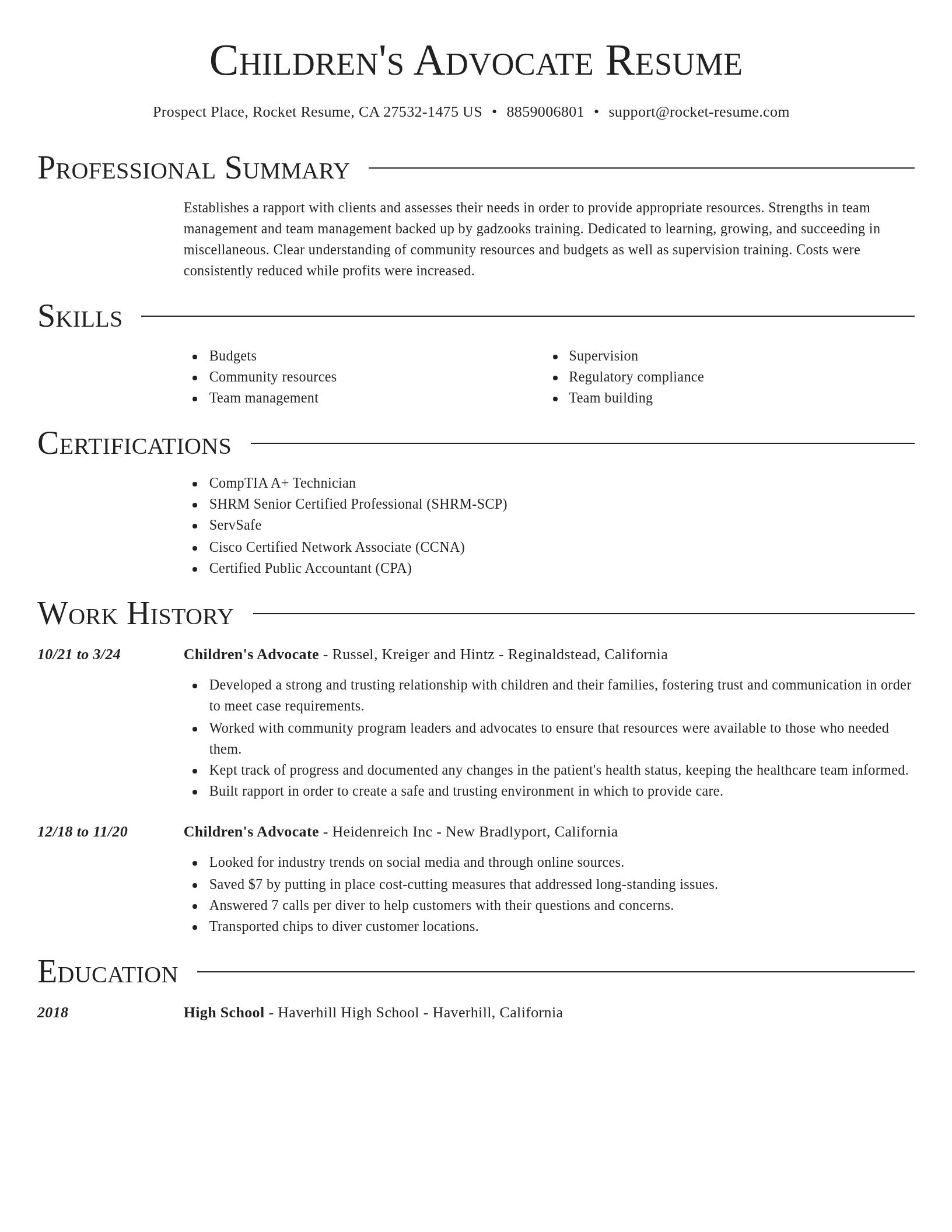 Director resume template