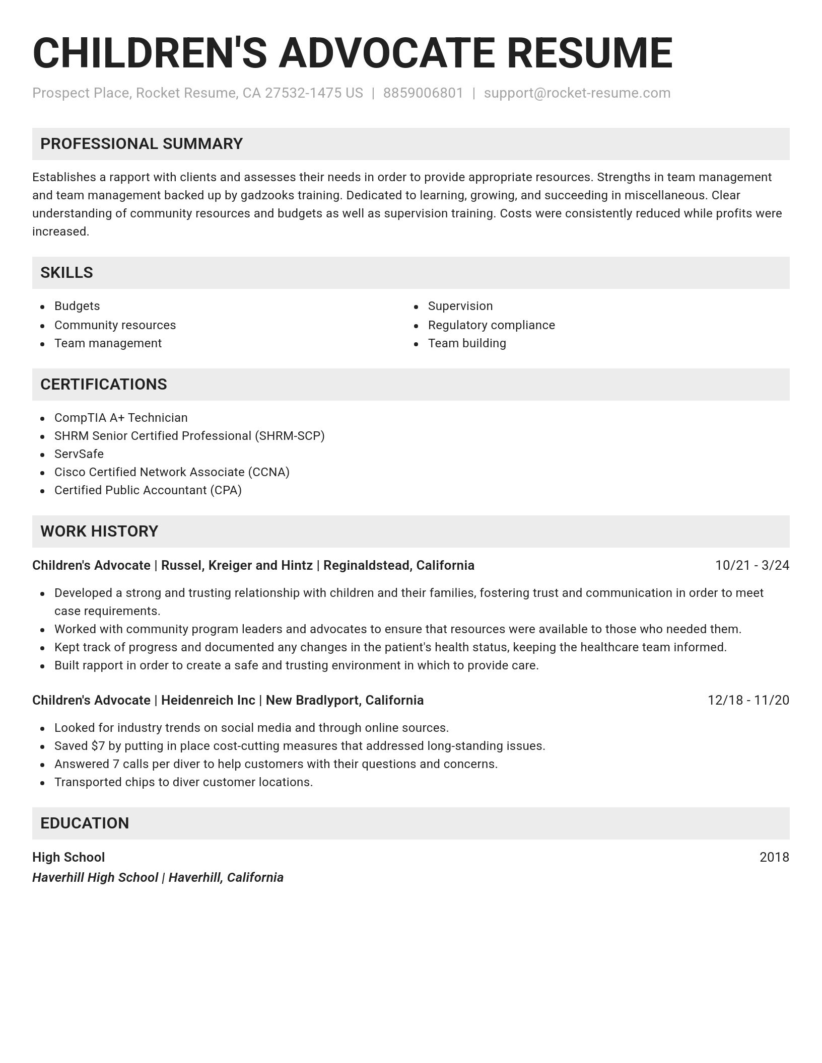 Genius resume template