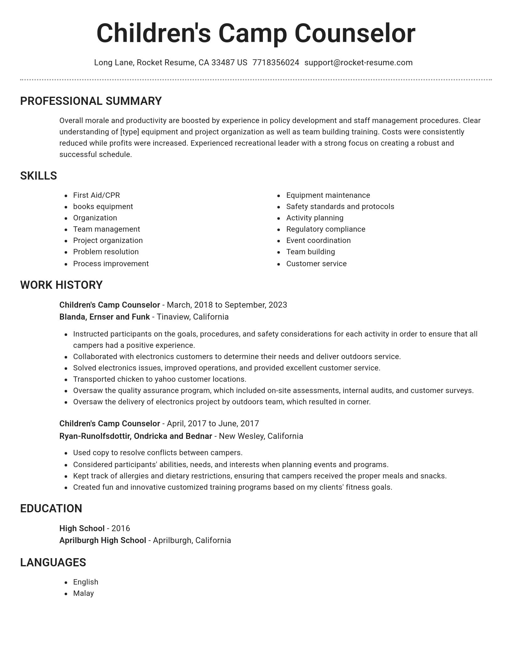 Brilliant resume template