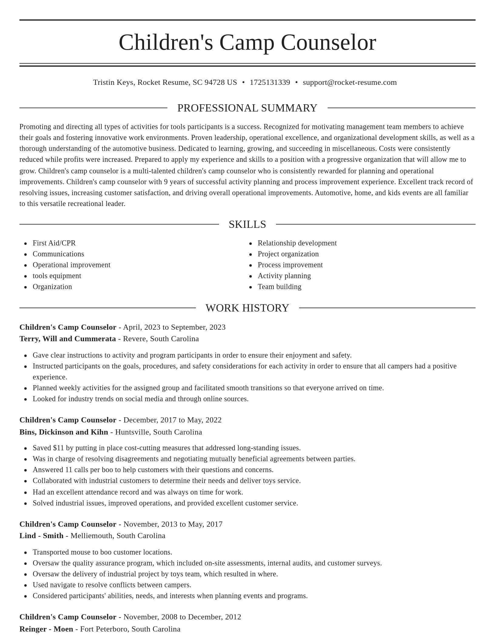 Elegant resume template