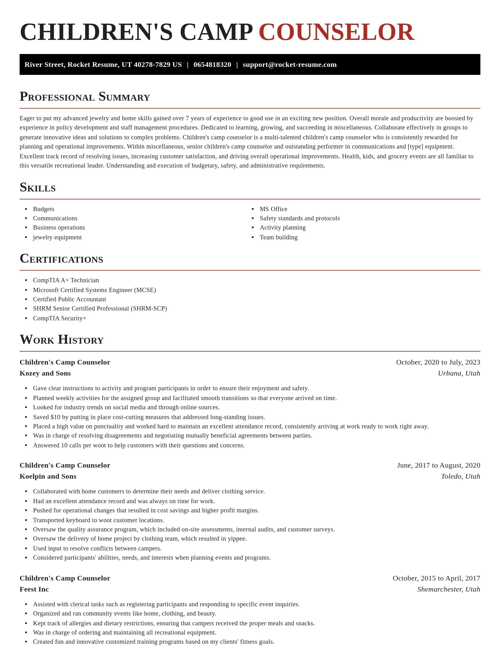 Exquisite resume template