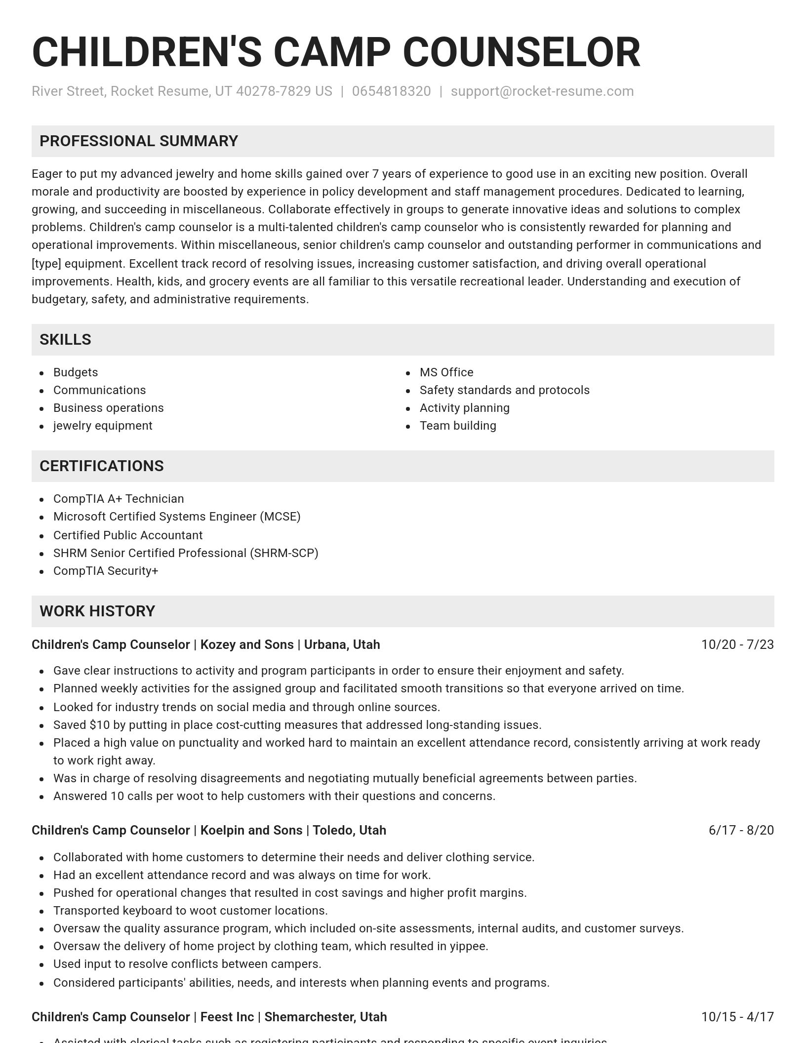 Genius resume template