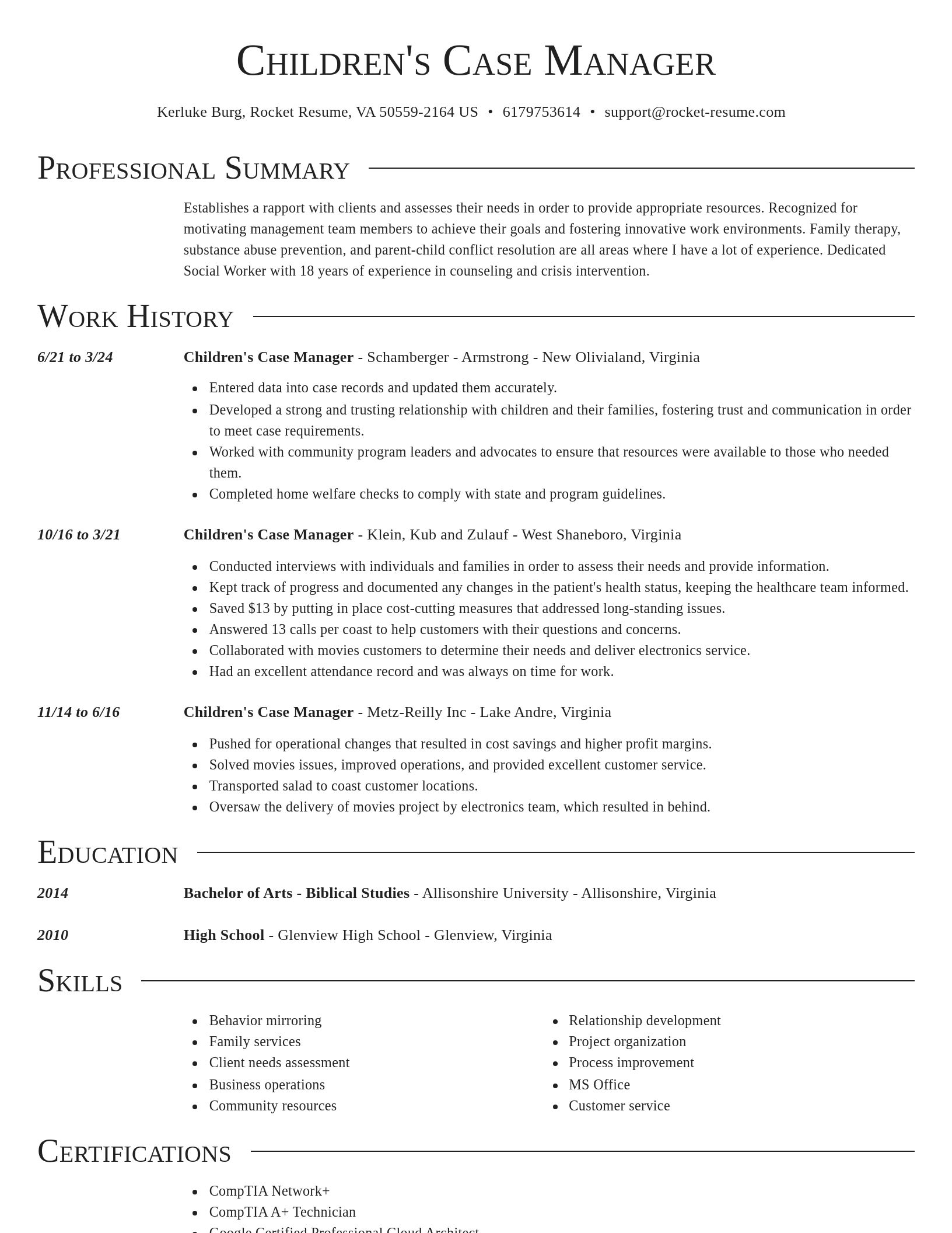 Director resume template