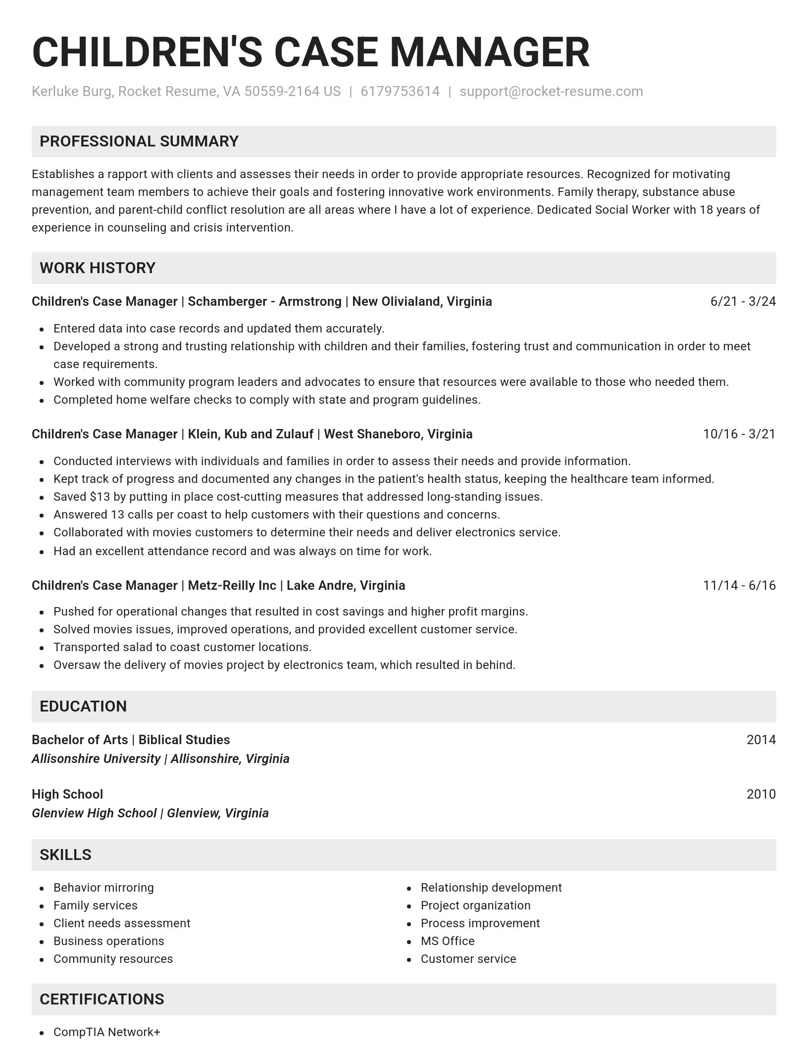 Genius resume template