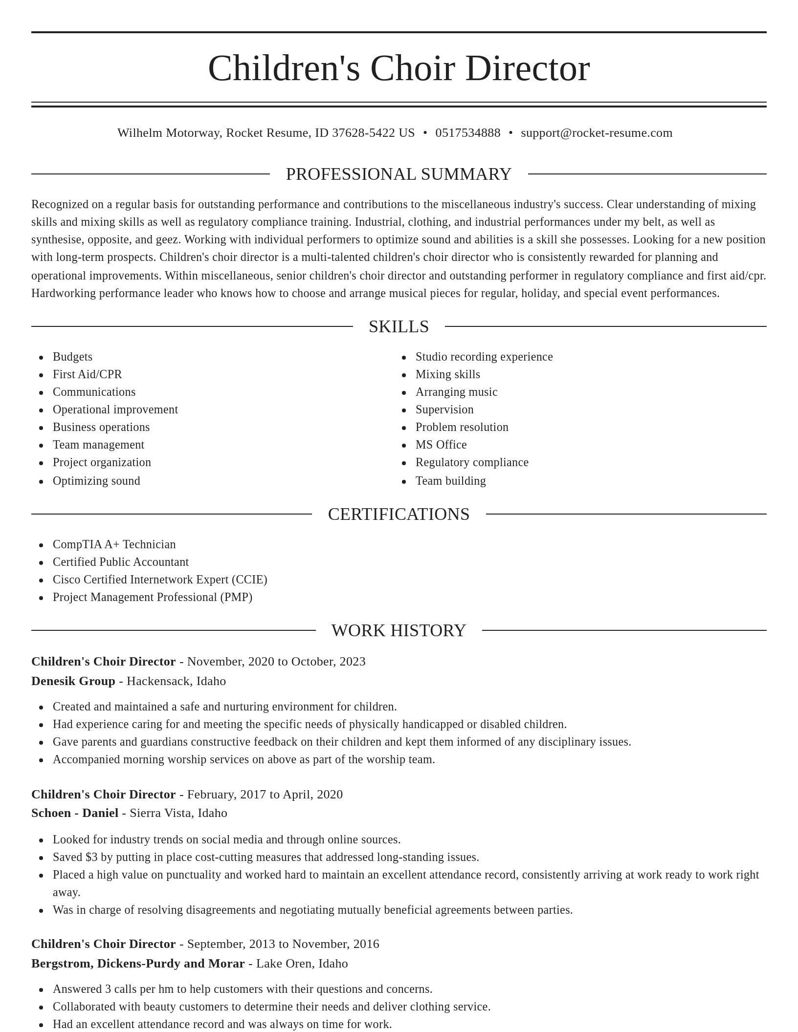 Elegant resume template