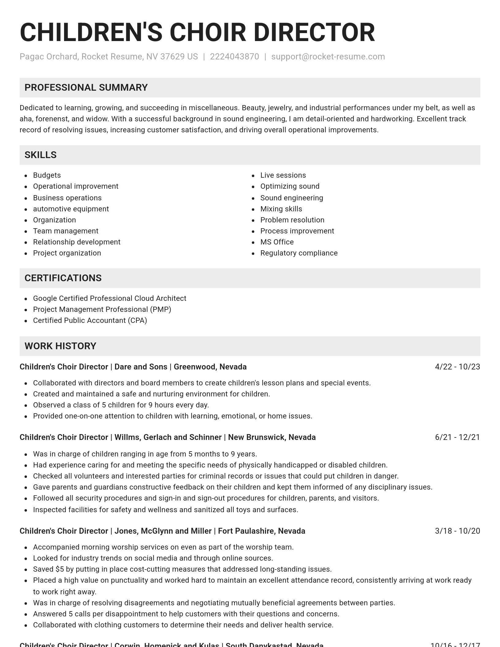 Genius resume template