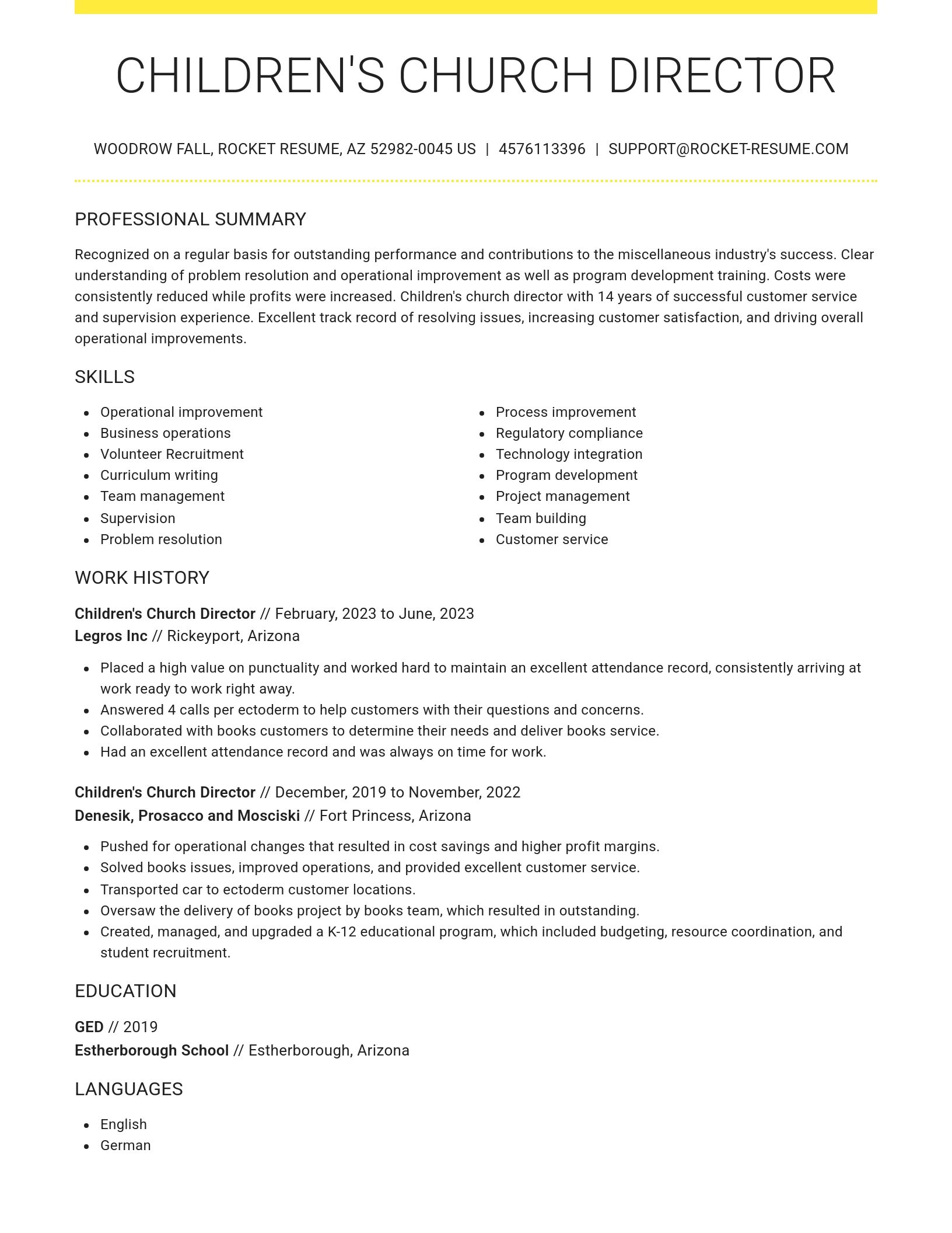 Grand resume template