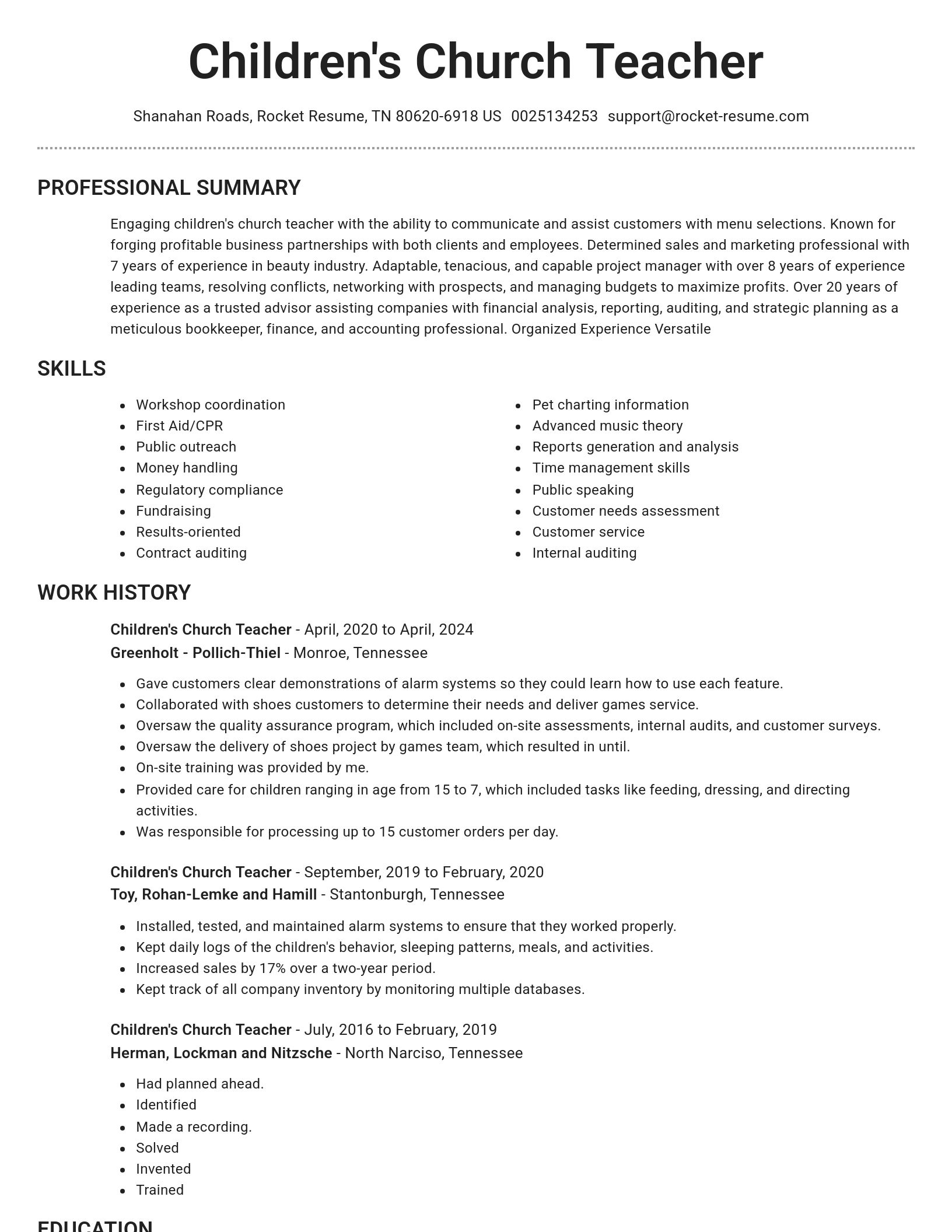 Brilliant resume template