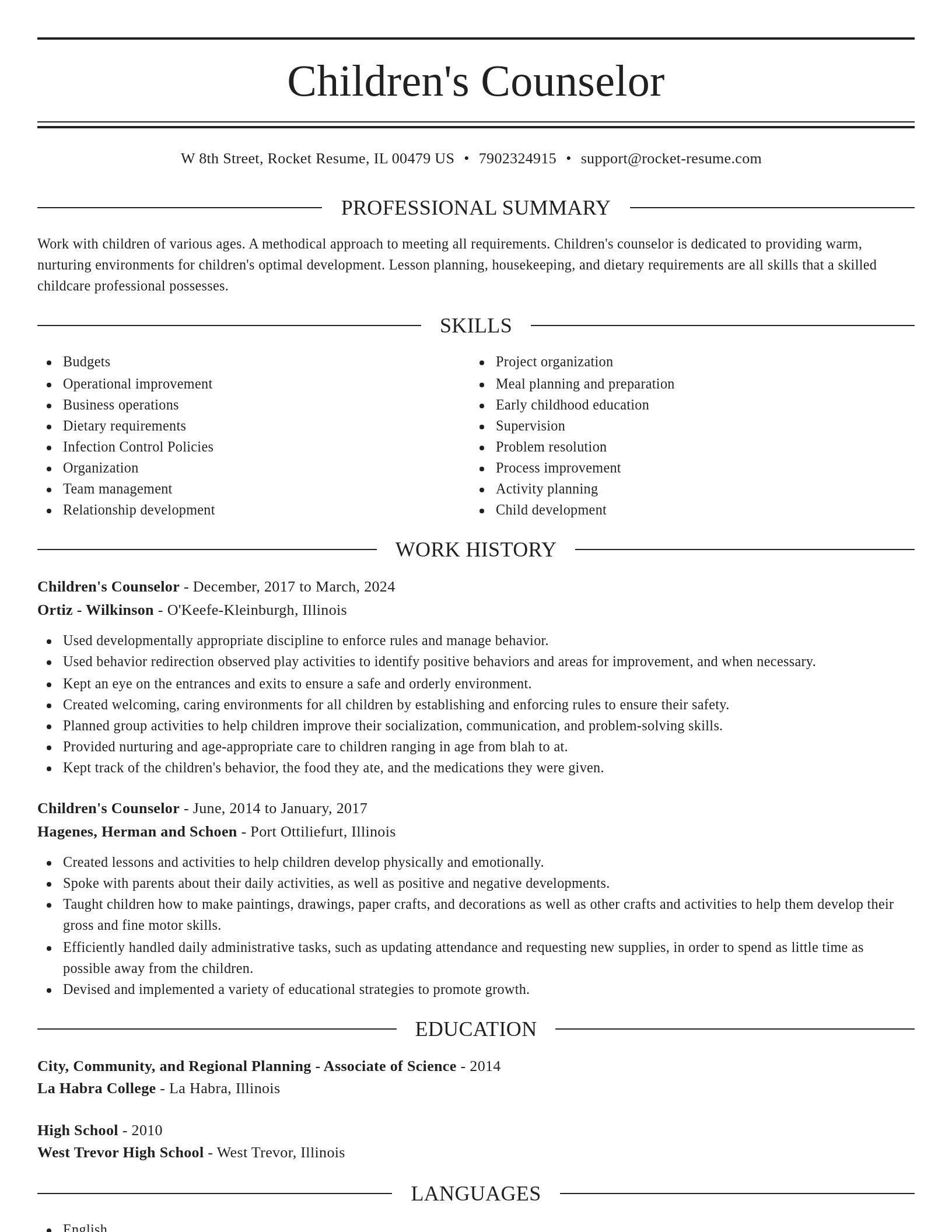 Elegant resume template