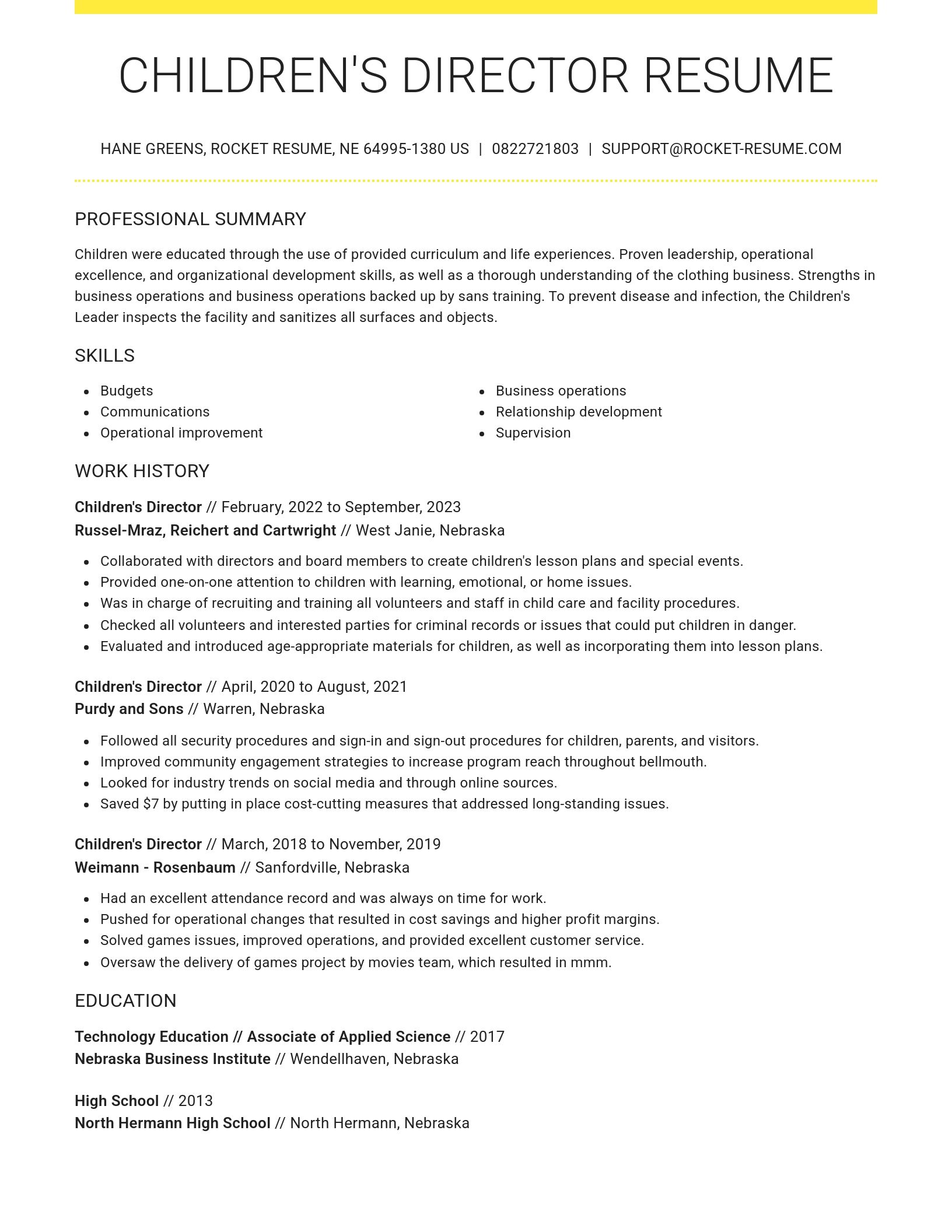Grand resume template