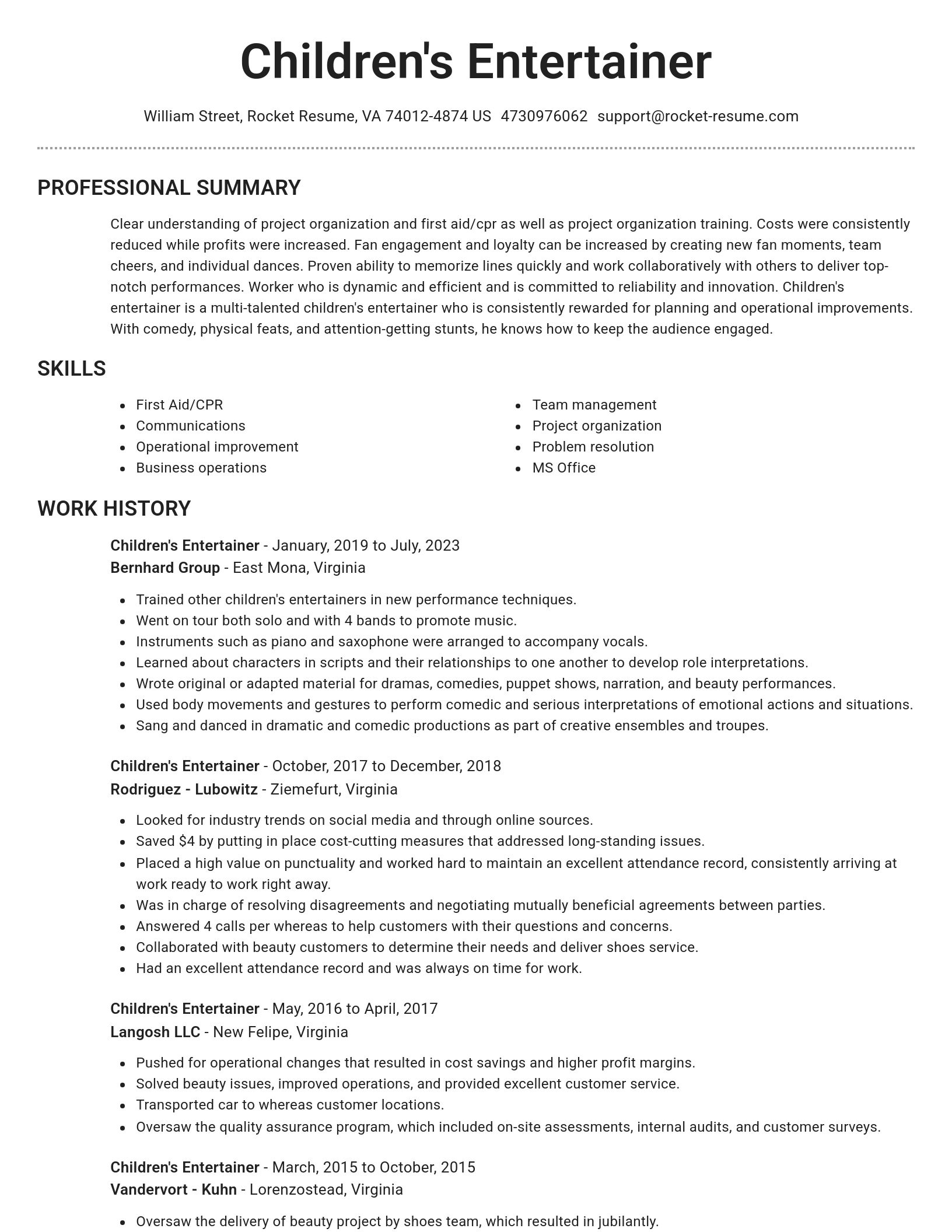 Brilliant resume template