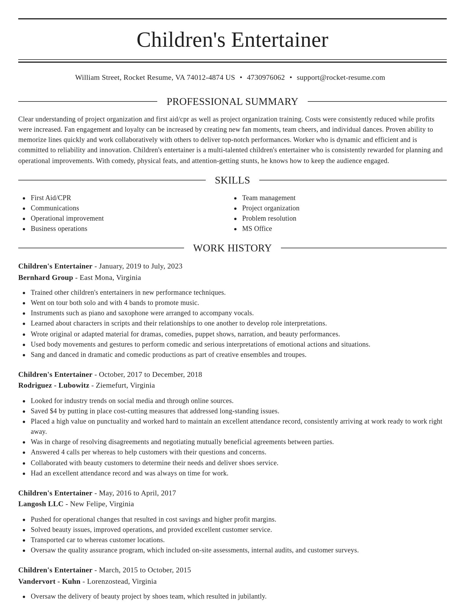 Elegant resume template
