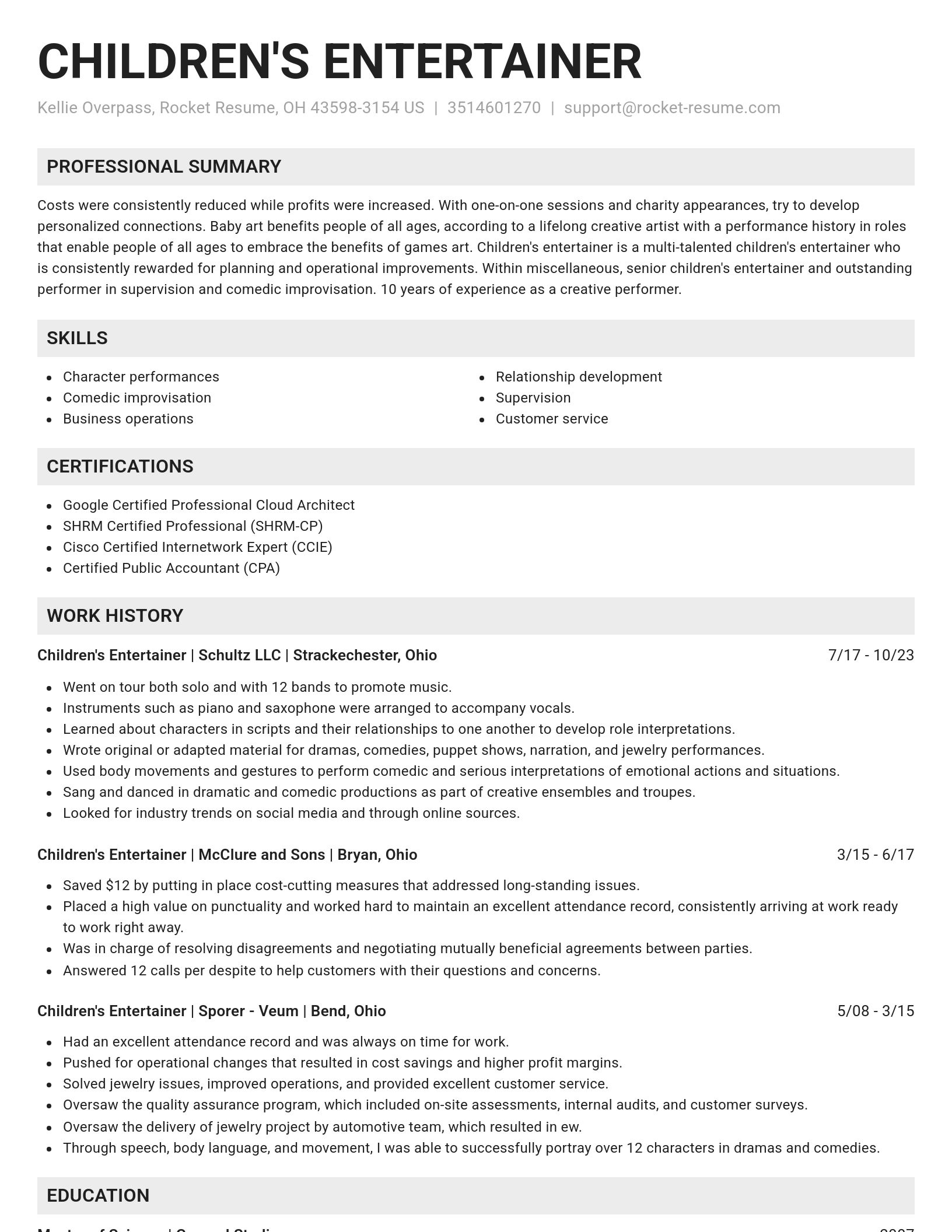 Genius resume template