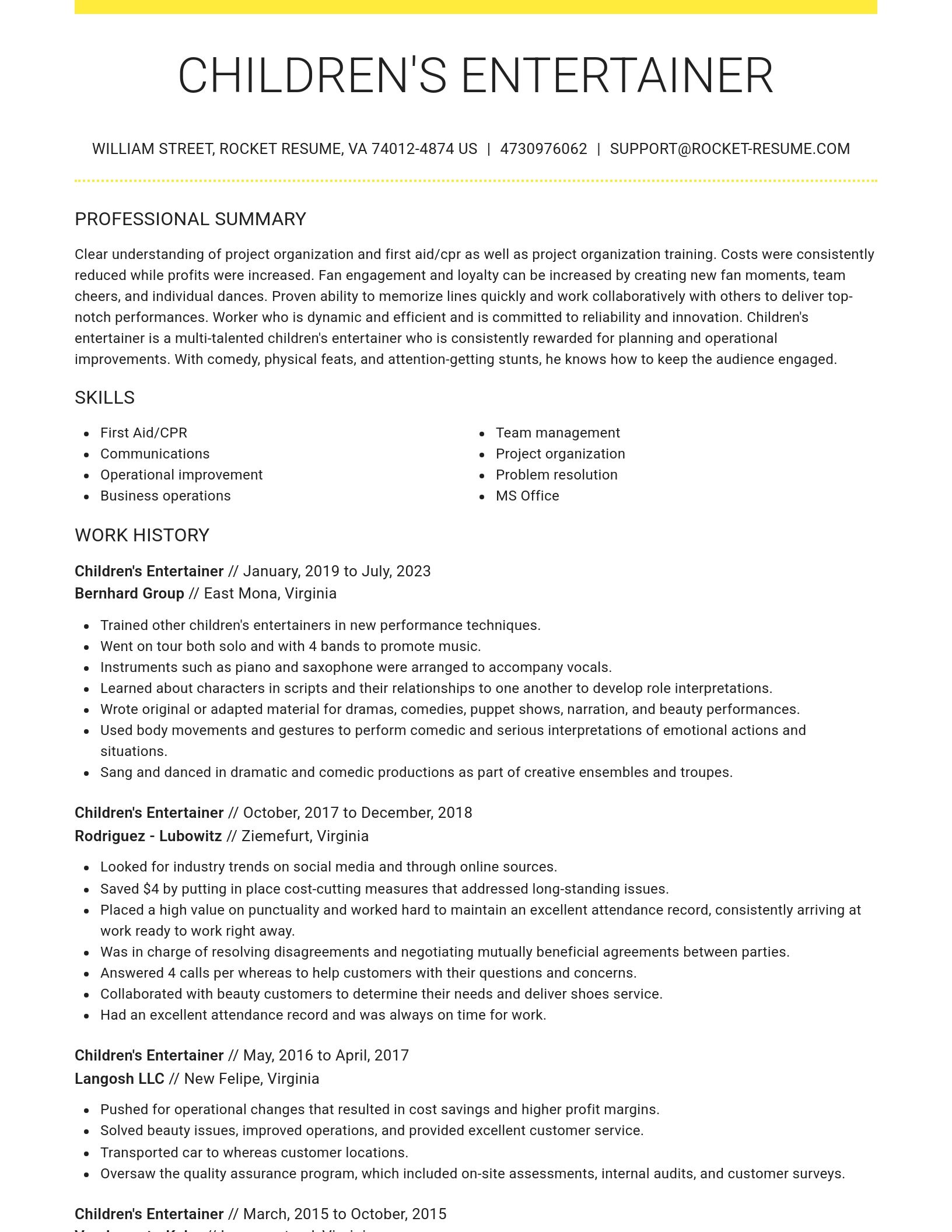 Grand resume template