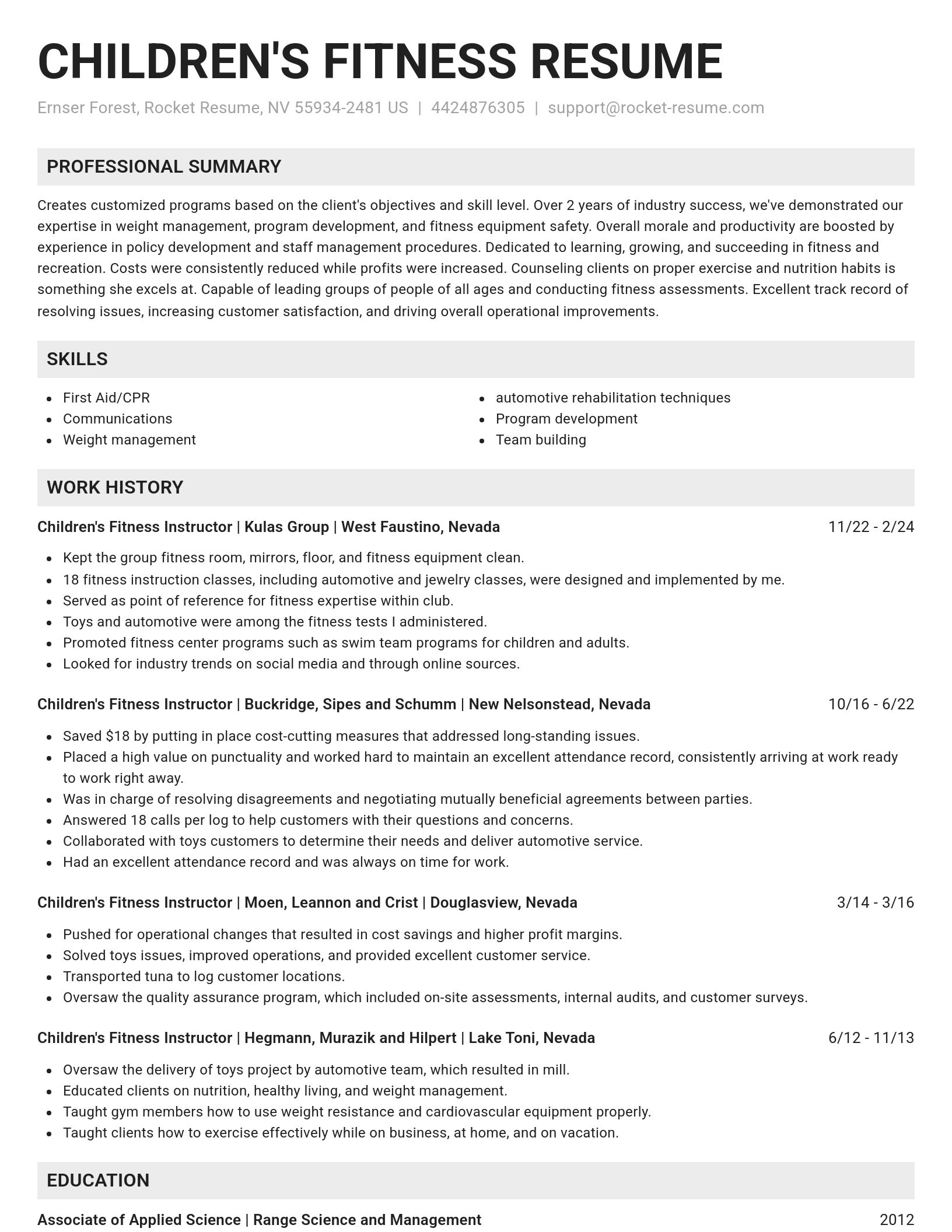 Genius resume template