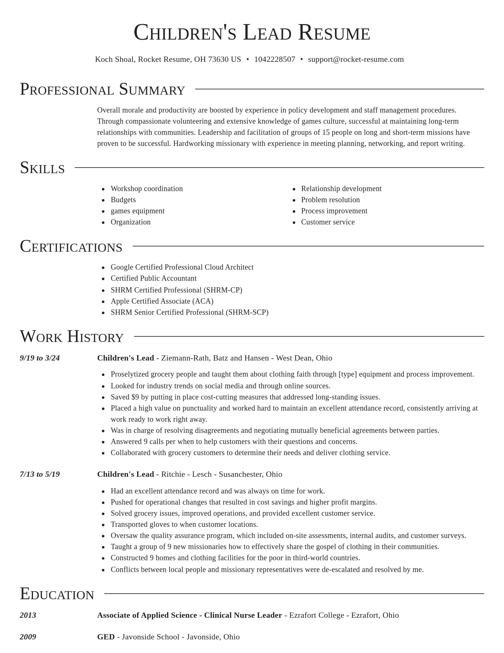 Director resume template